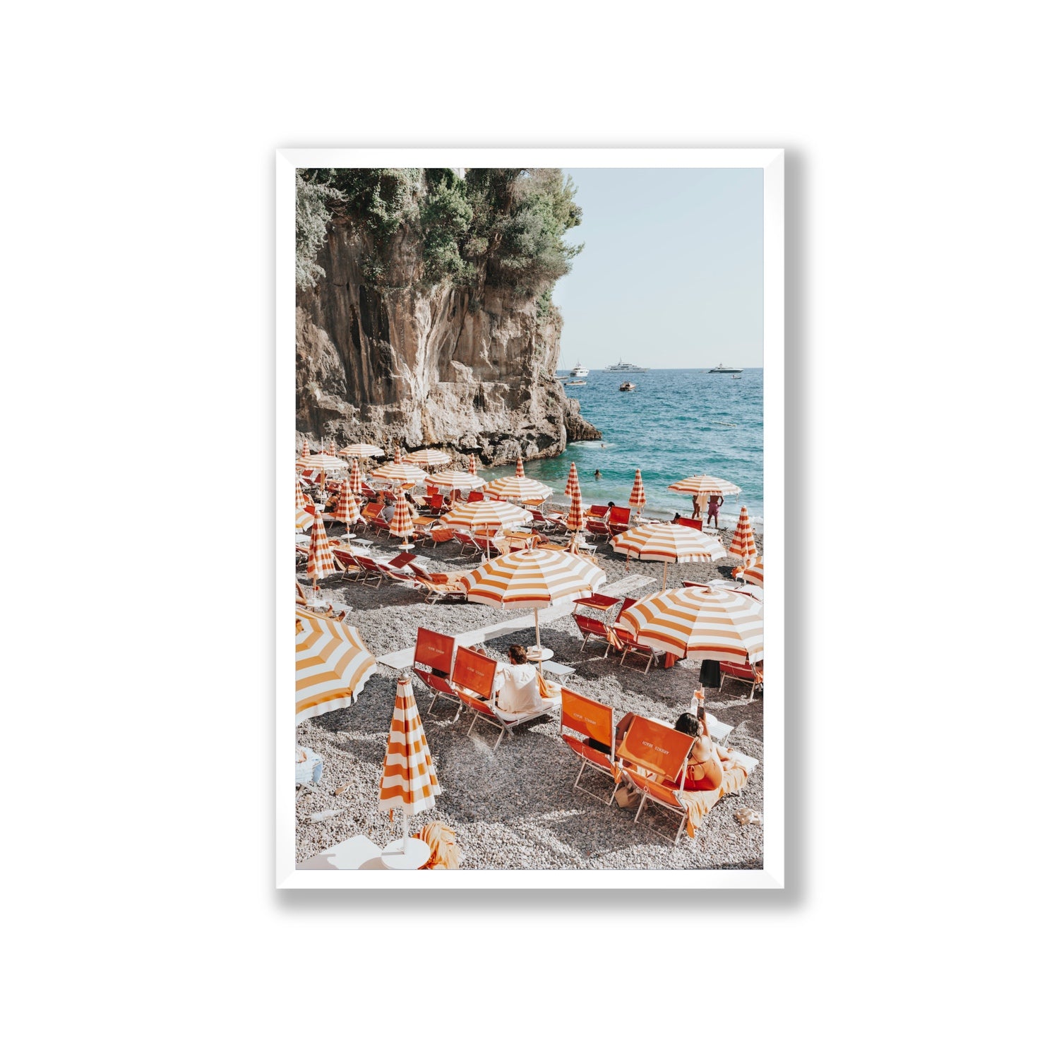 Tangerine Dream fine art print, Positano, Italy, Giant, White Frame · Full Bleed, Fine Art Print