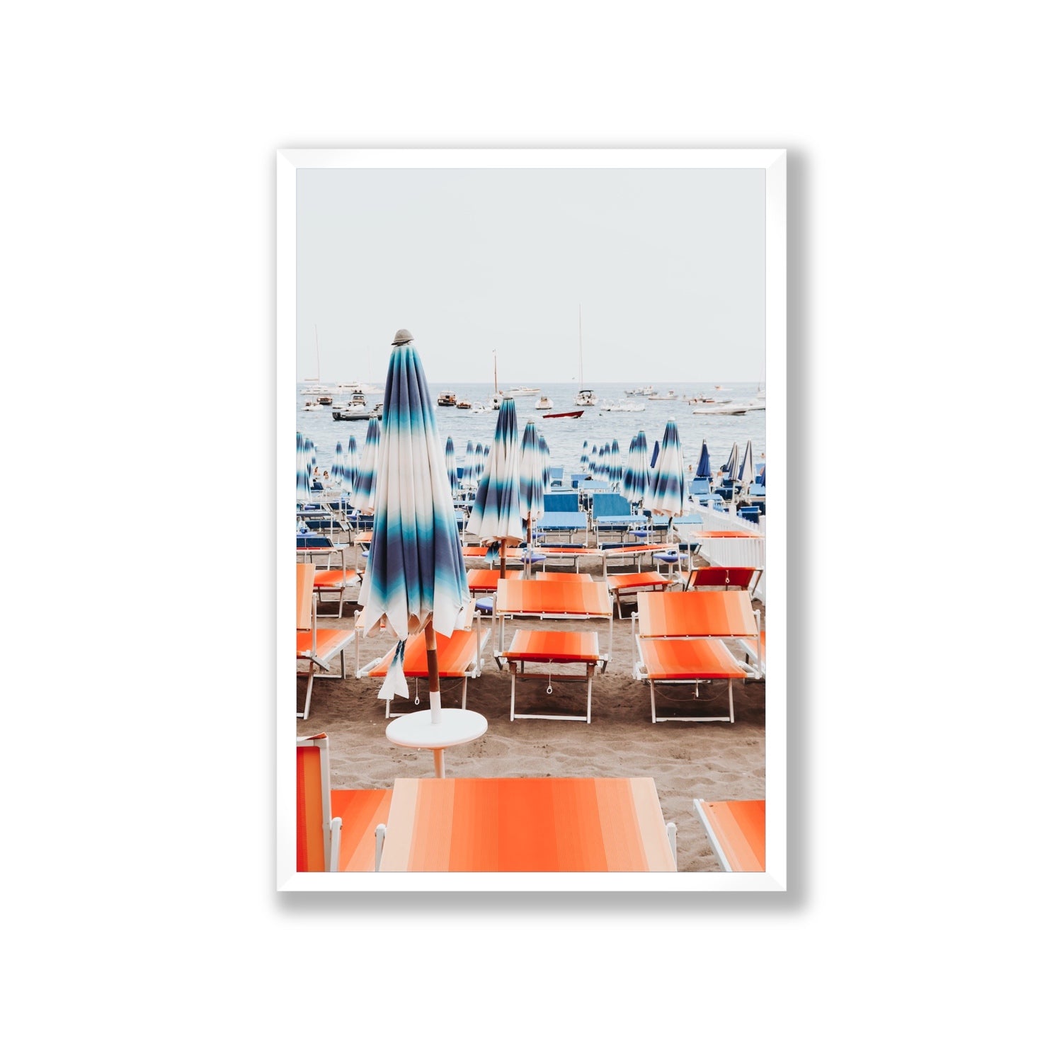 Orange Crush fine art print, Positano, Italy, Giant, White Frame · Full Bleed, Fine Art Print