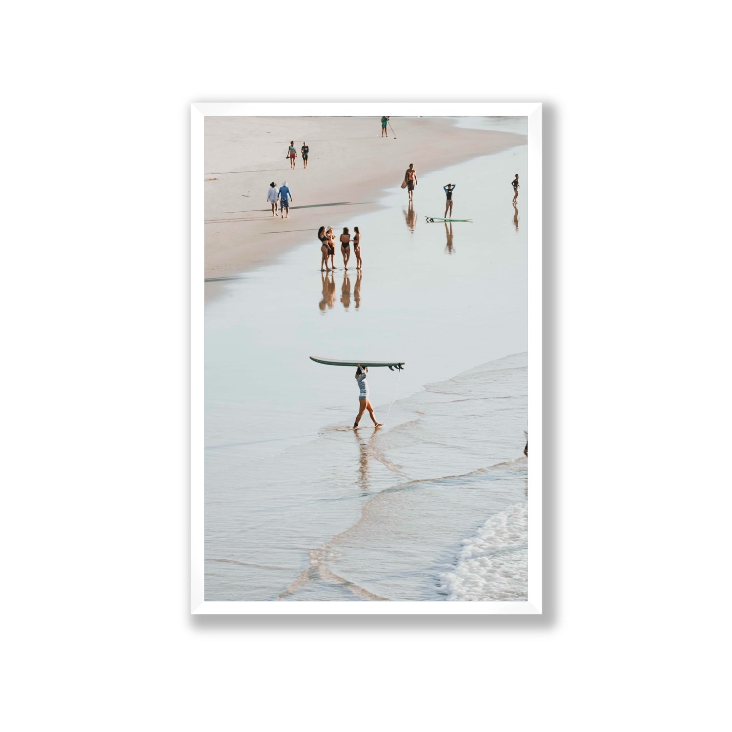 Bailey Byron Bay beach coastal decor wall art Giant full-bleed fine art print in white frame