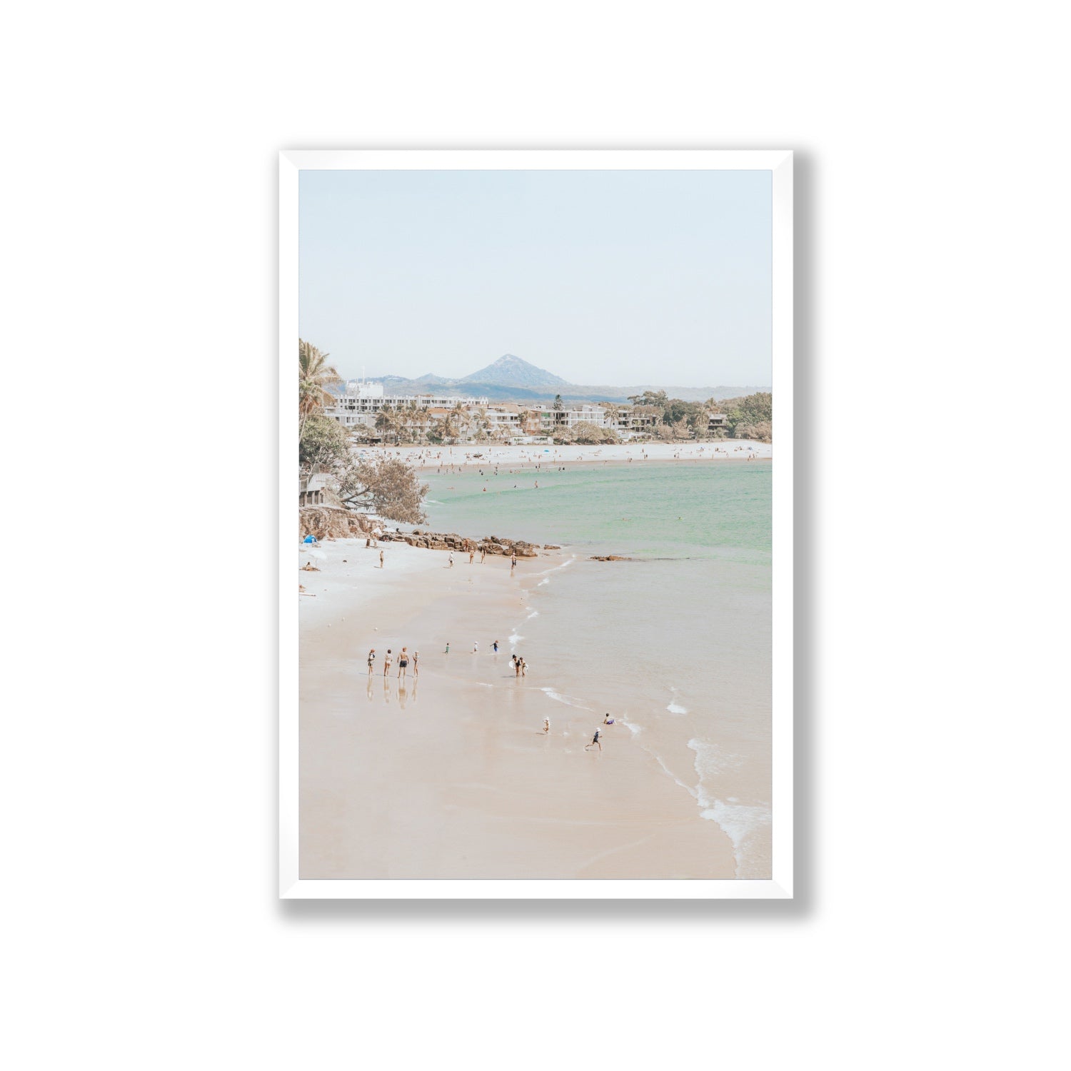 Little Cove Shallows fine art print, Noosa, Australia, coastal scenes artwork, Giant, White Frame · Full Bleed, Fine Art Print