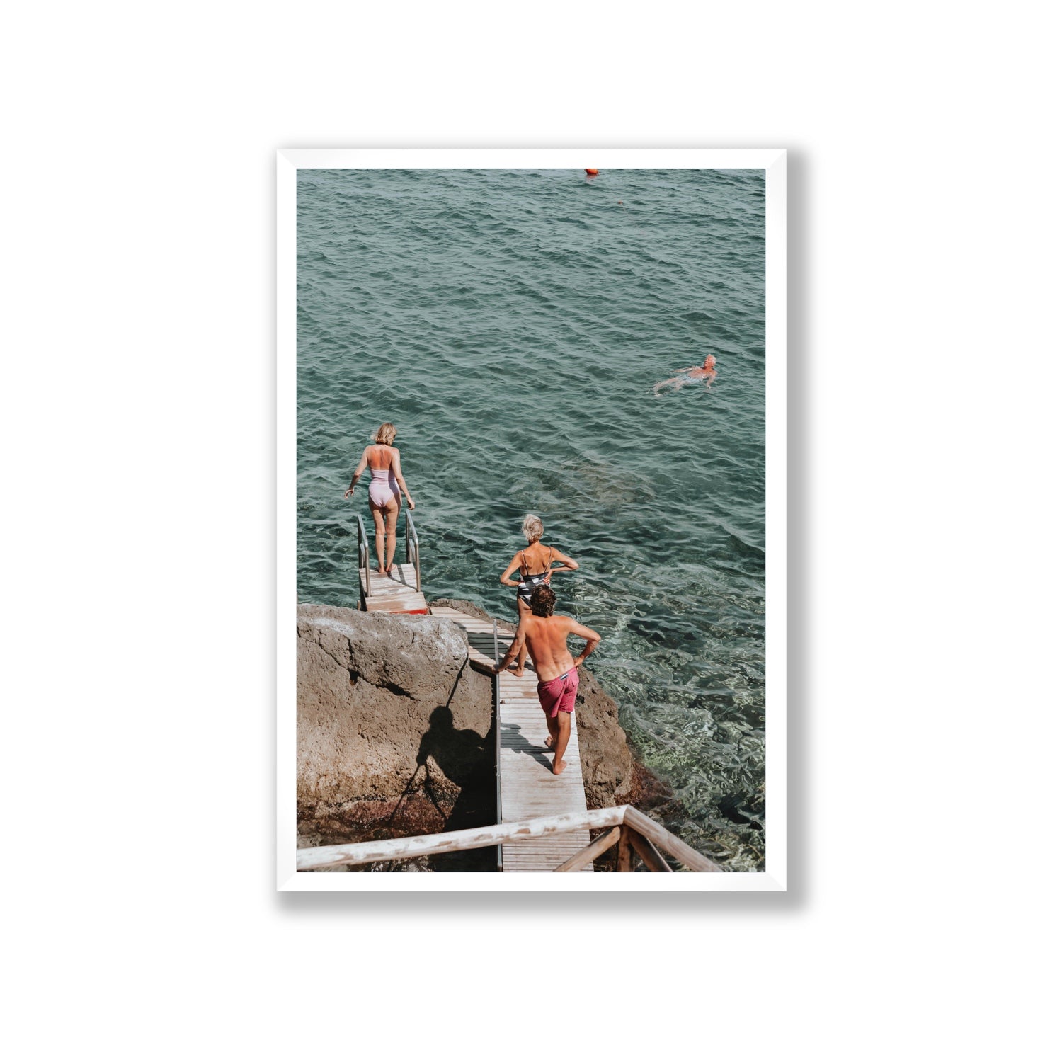 Freewheeling Spirit Tuscany coastal Italian wall art Giant full-bleed fine art print in white frame