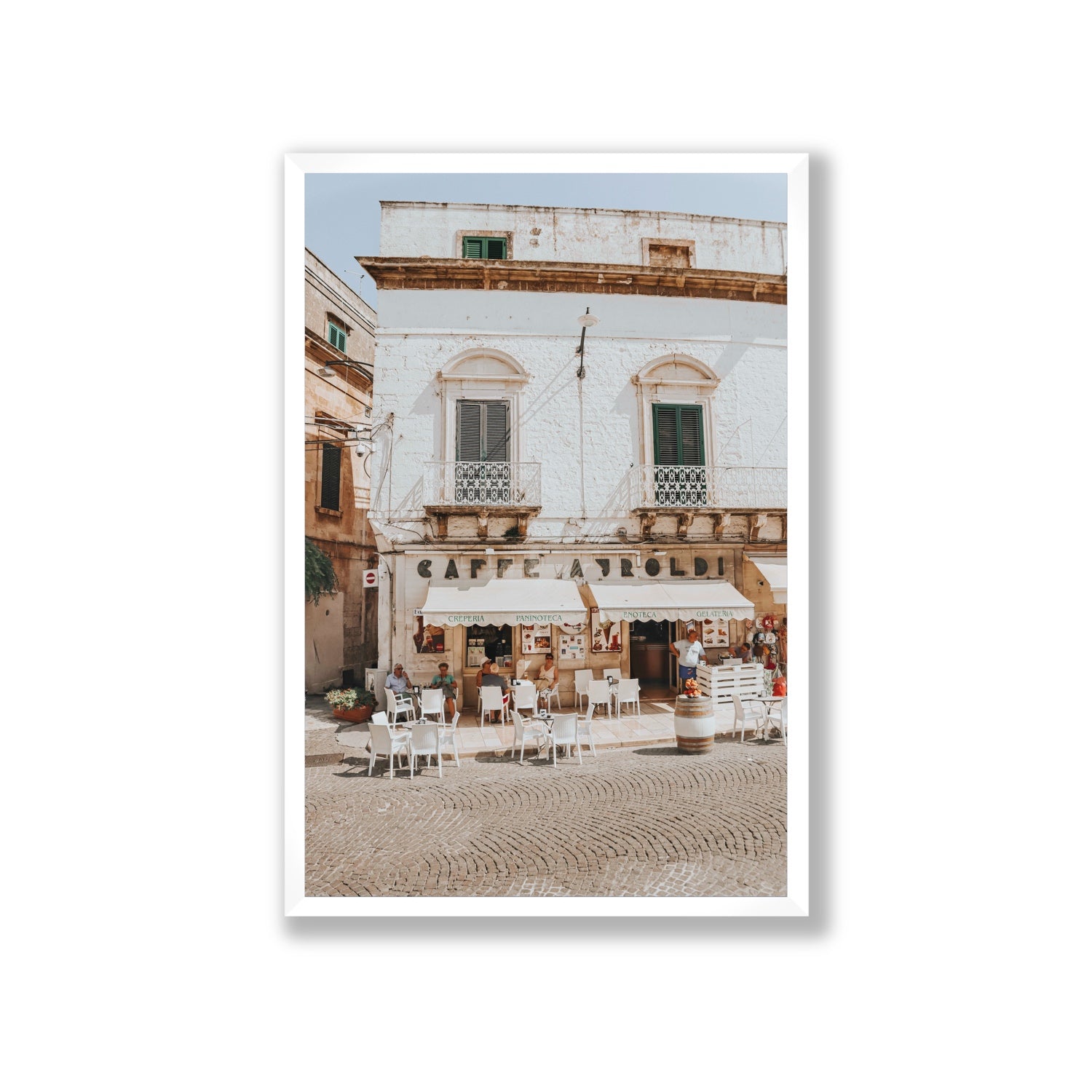 L'Ora di Pranzo Puglia L’Ora di Pranzo Italian art print Giant full-bleed fine art print in white frame