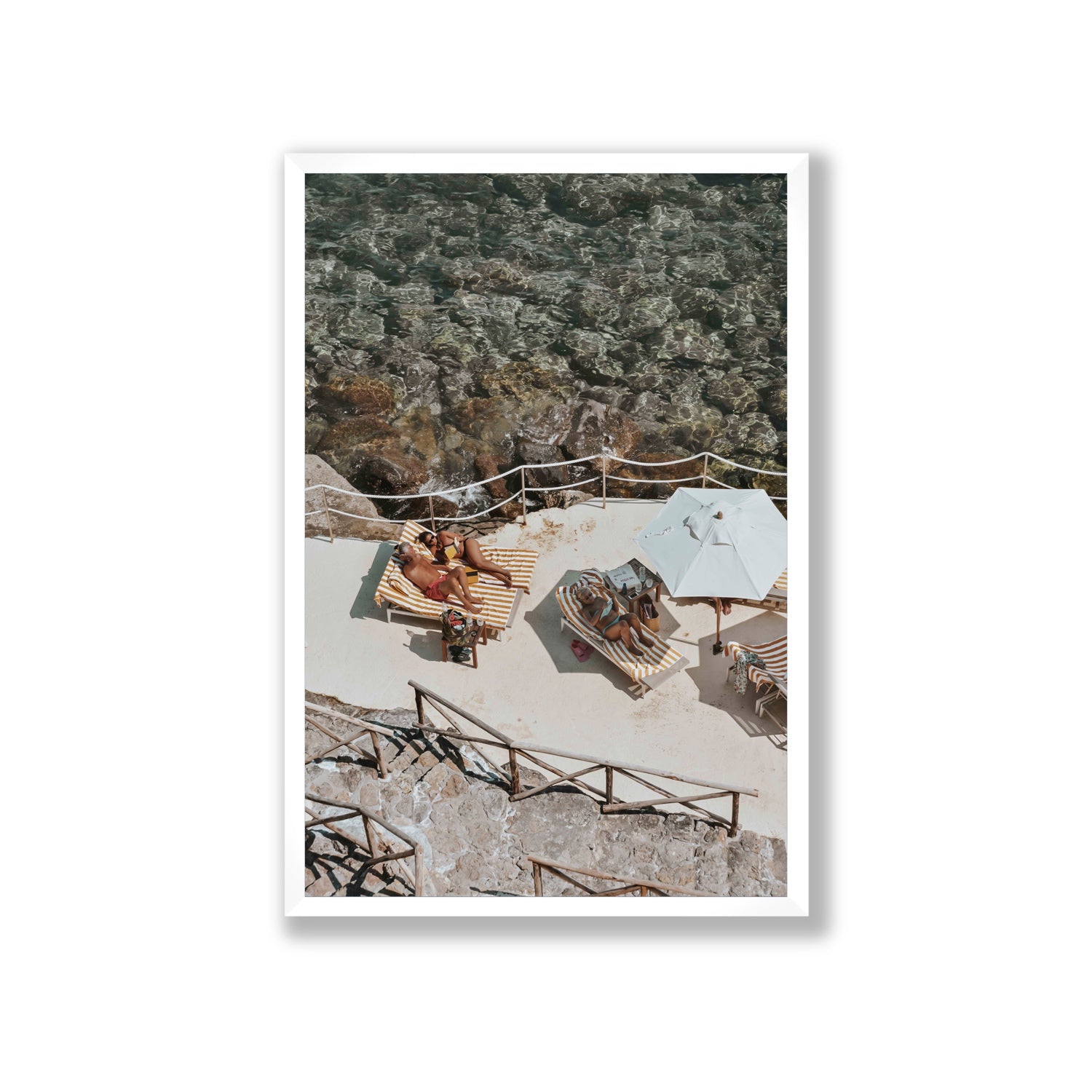 Lounge Lizards Tuscany Italian decor wall art Giant full-bleed fine art print in white frame