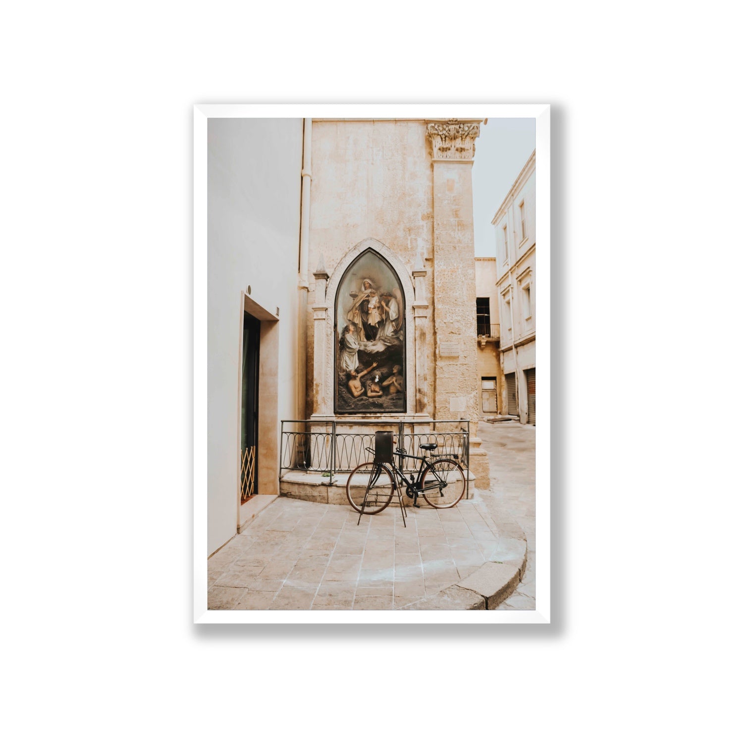 La Chiesa Puglia Otranto Italian wall art Giant full-bleed fine art print in white frame