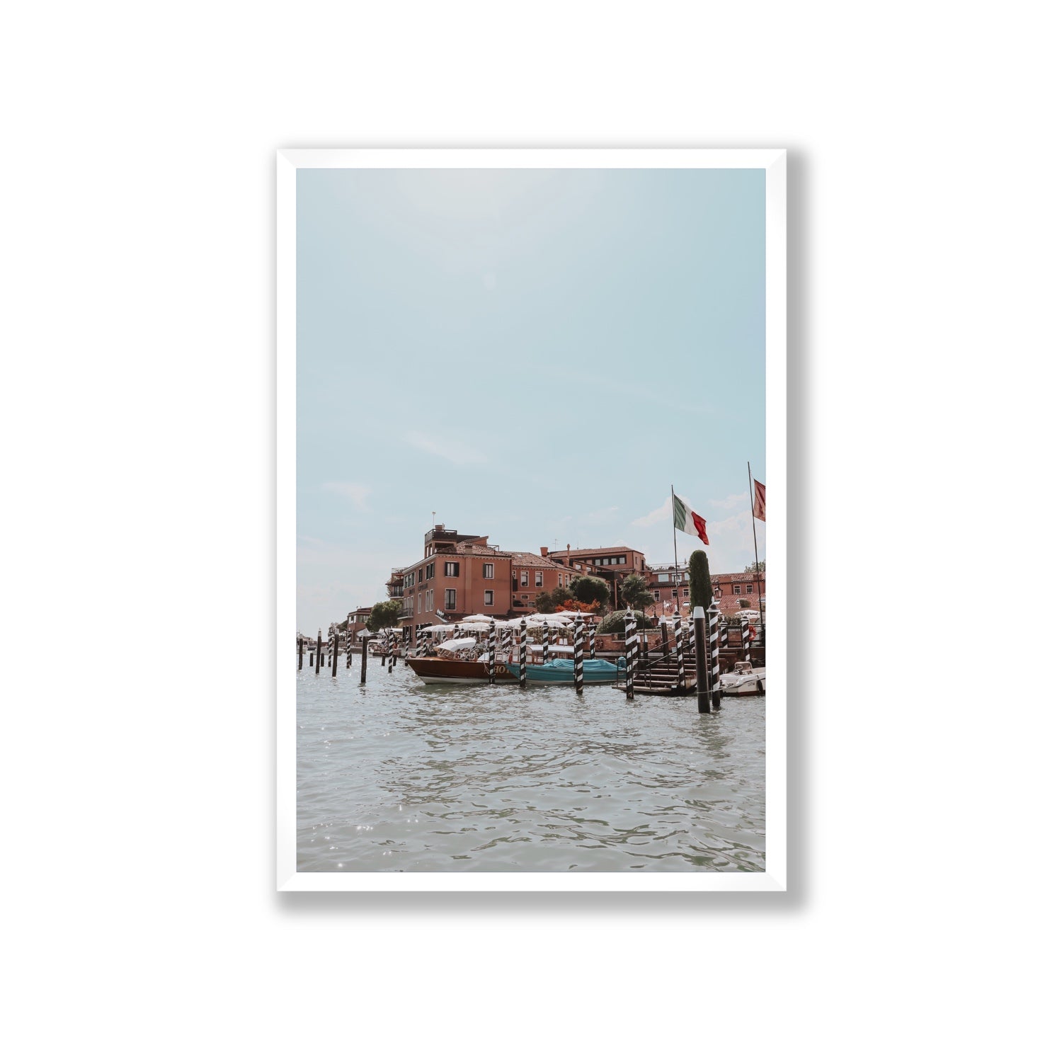 Giudecca Island Venice wall art Giant full-bleed fine art print in white frame