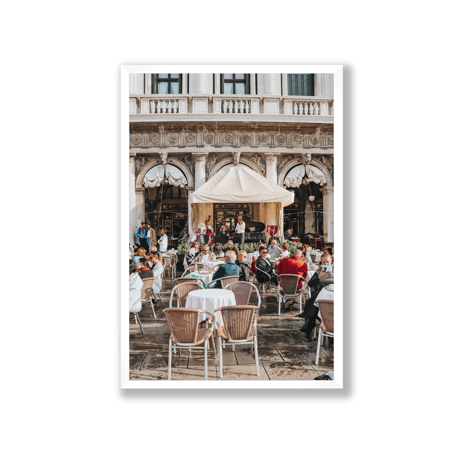 Piazza San Marco Venice Italian wall art Giant full-bleed fine art print in white frame