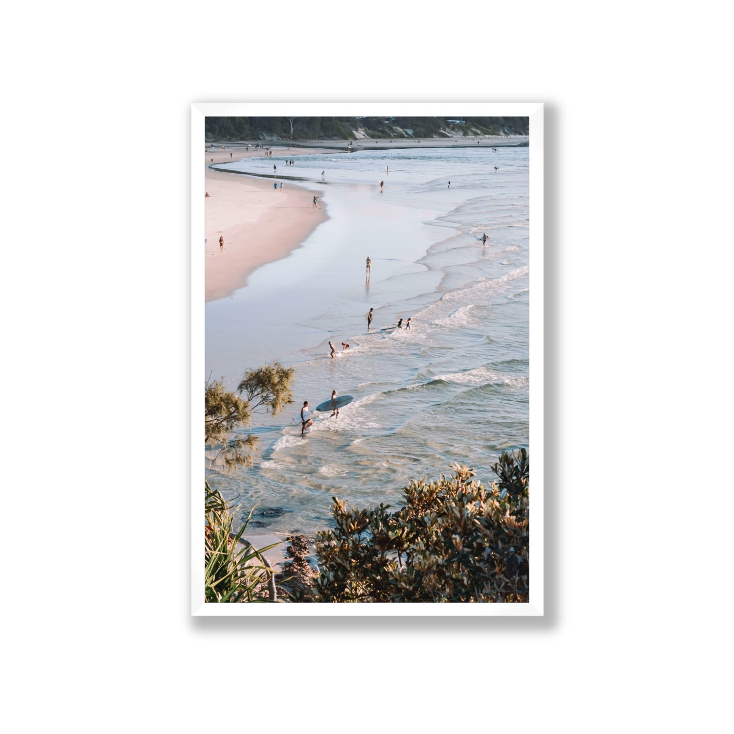 Healing Waters fine art print, Byron Bay, Australia, Giant, White Frame · Full Bleed, Fine Art Print