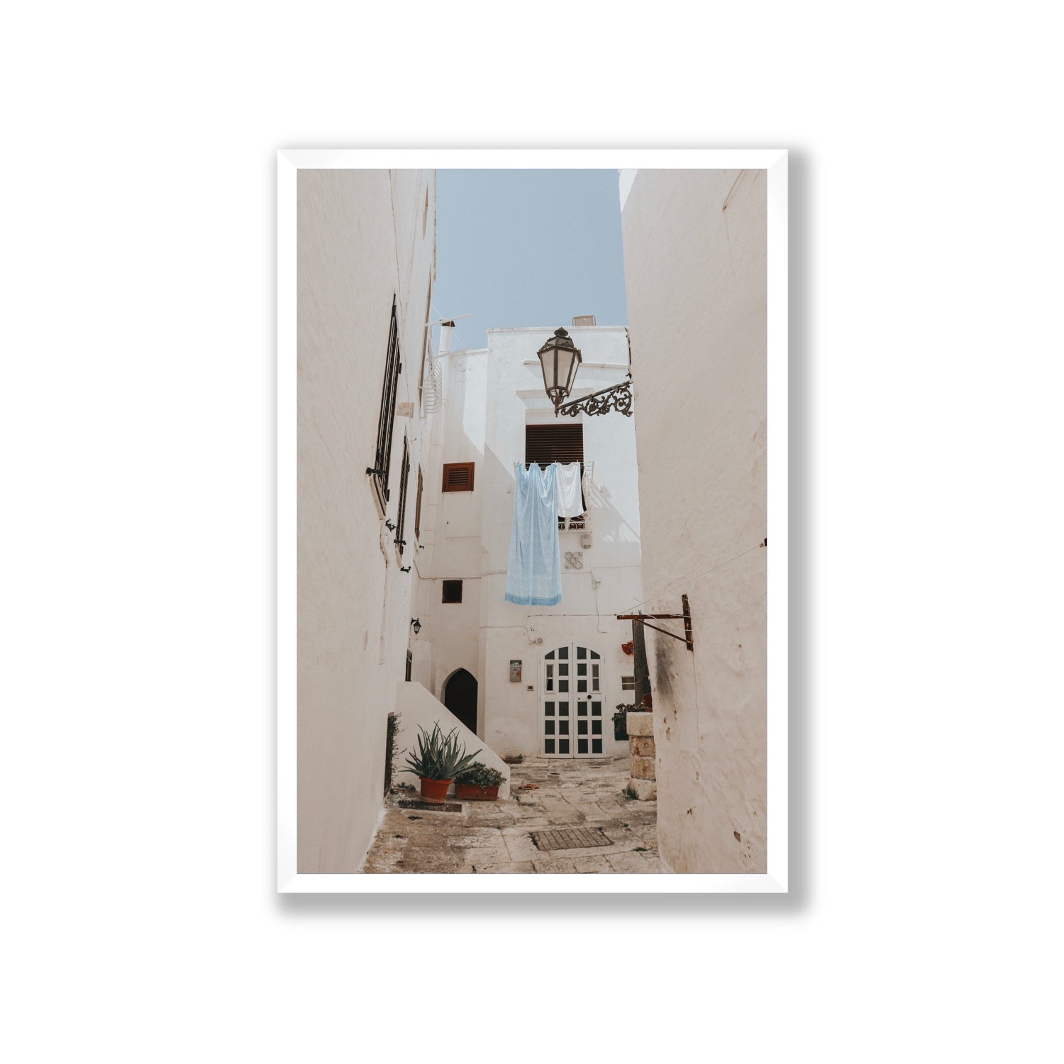 Laundry Day fine art print, Puglia, Italy, Giant, White Frame · Full Bleed, Fine Art Print