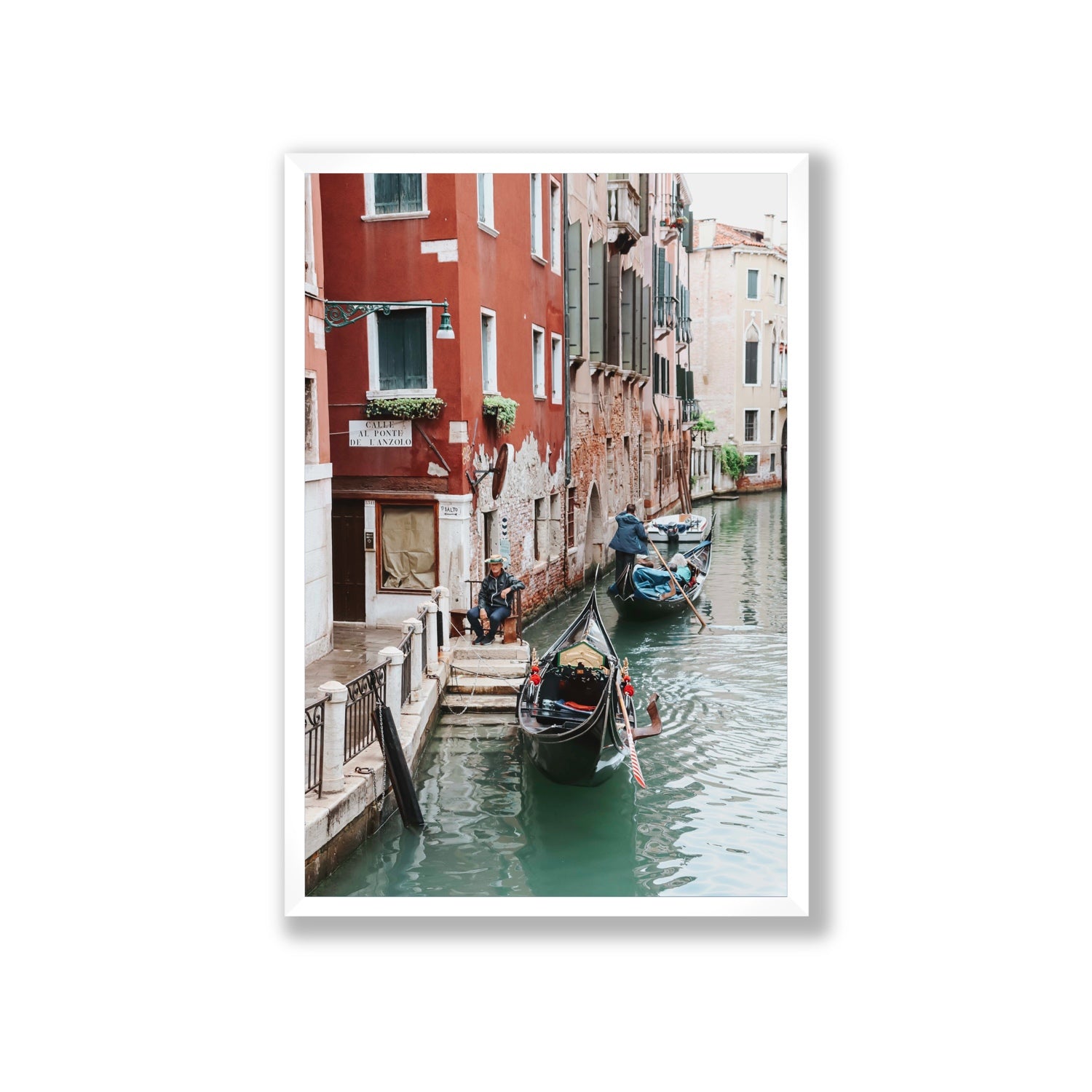 The Merchant Venice Canal Italian wall art Giant full-bleed fine art print in white frame