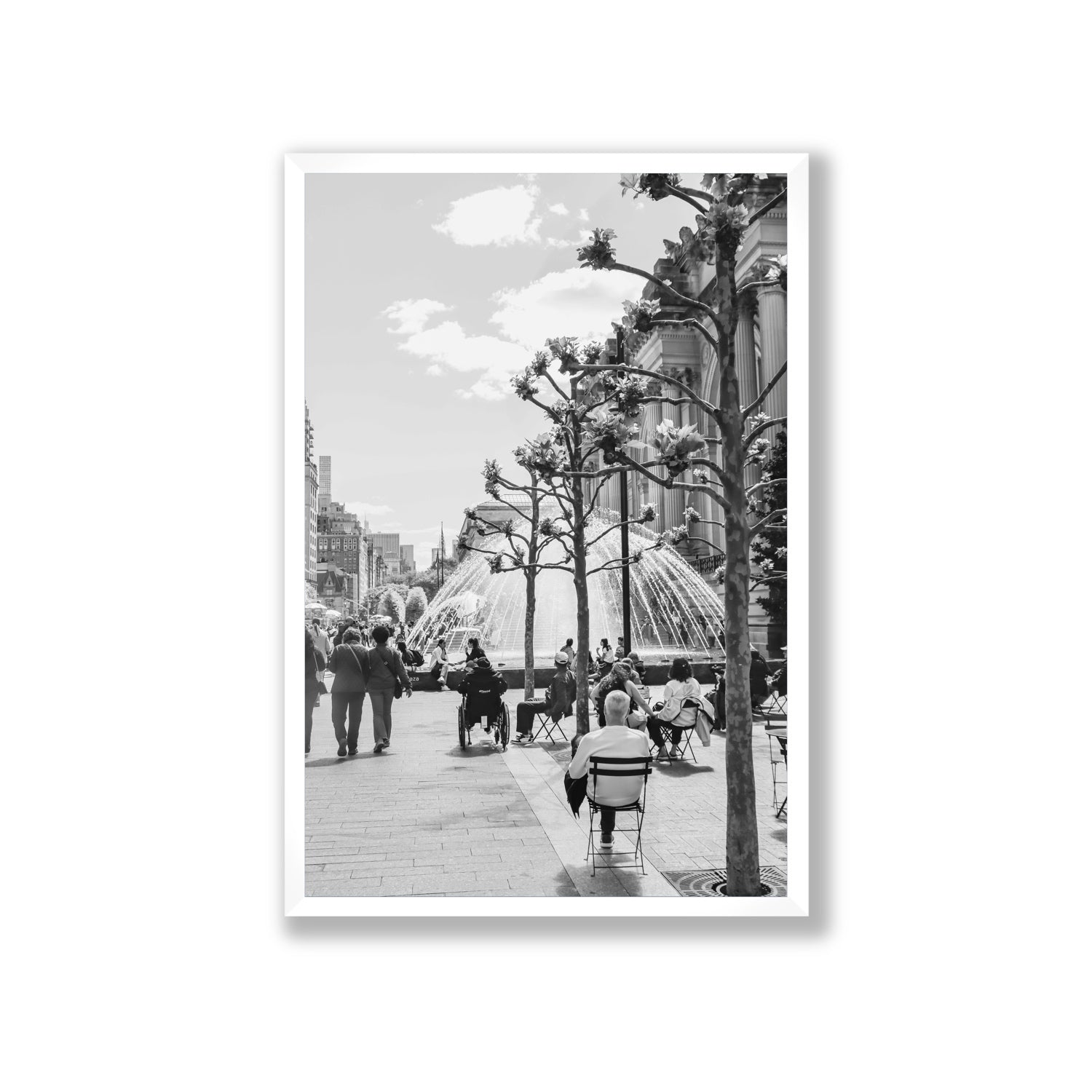 Luminary Noir New York NYC Black & White wall art Giant full-bleed fine art print in white frame