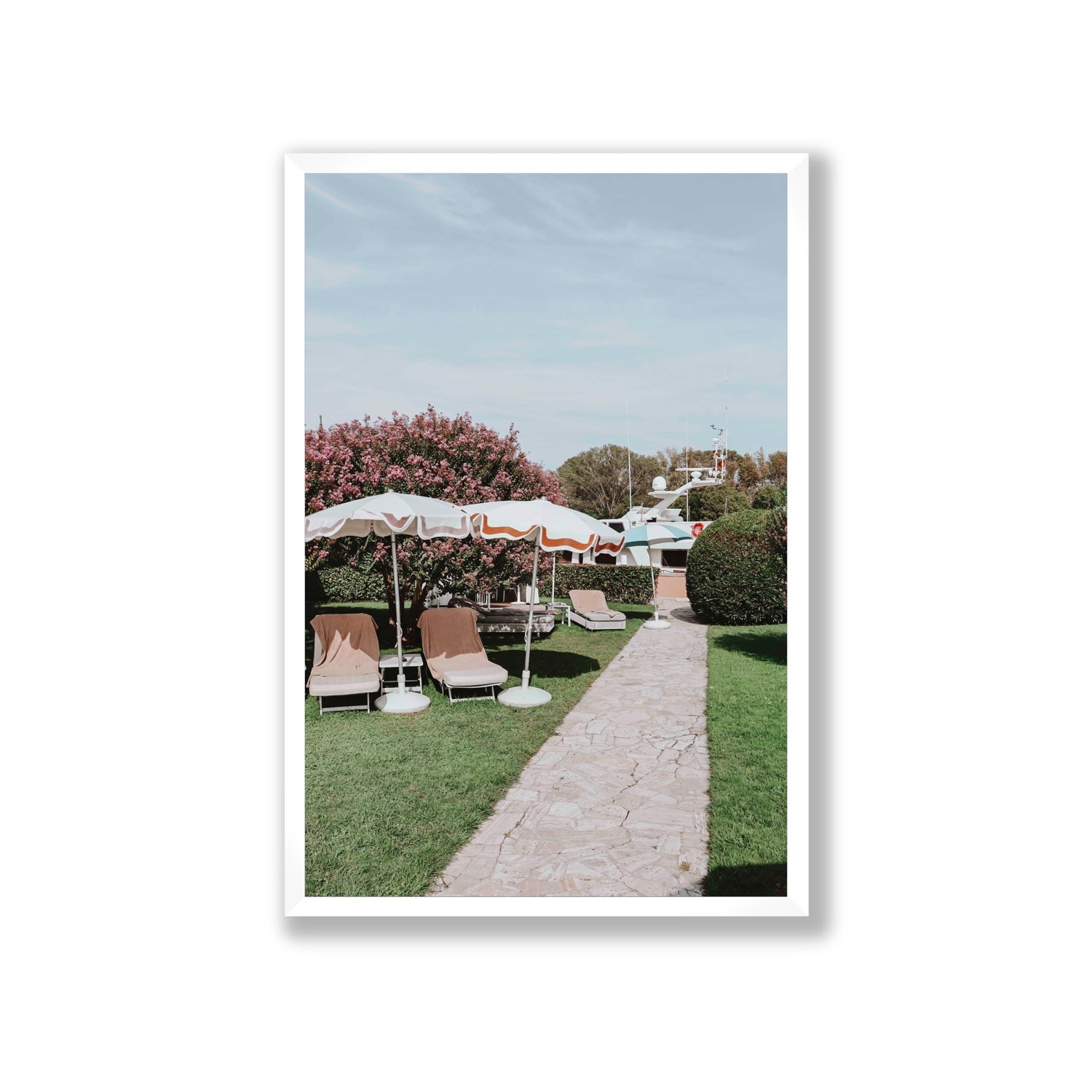 A Bellini Awaits Venice Italian wall art Giant full-bleed fine art print in white frame