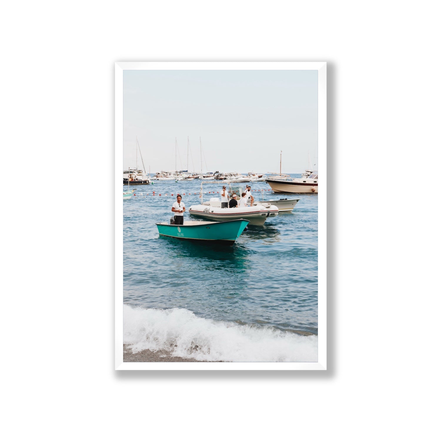 Twilight Tenders Positano wall art Giant full-bleed fine art print in white frame