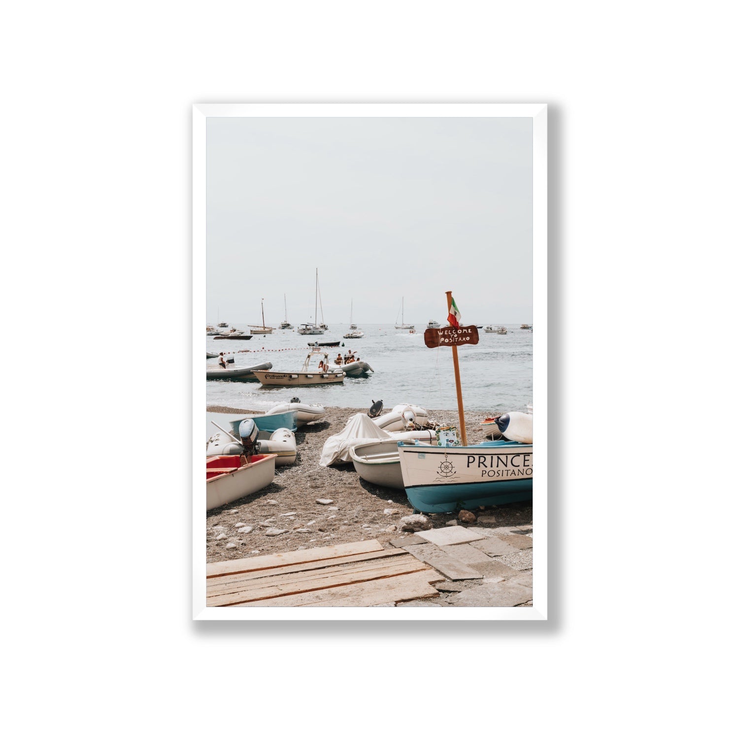 Coming Home fine art print, Positano, Italy, Giant, White Frame · Full Bleed, Fine Art Print