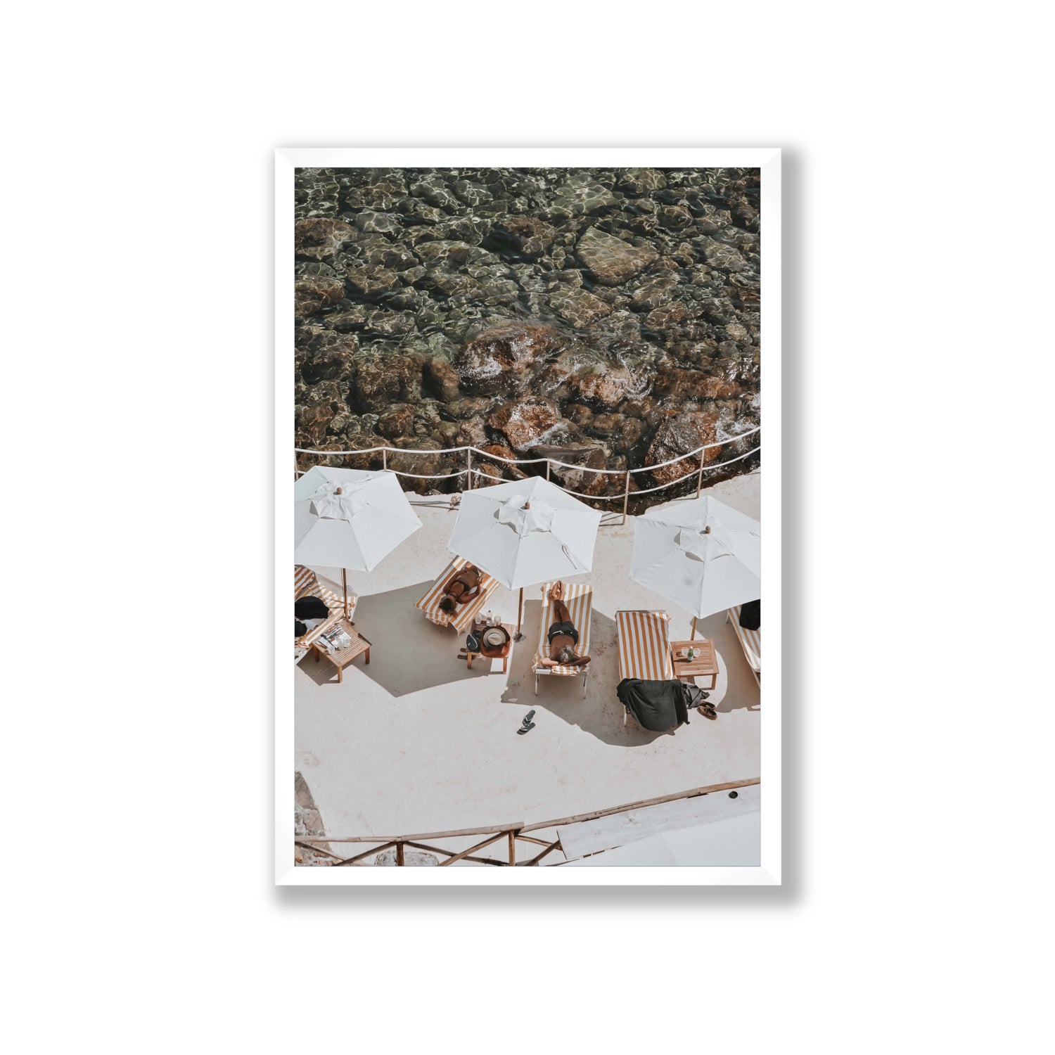 When Harry Met Sally Tuscany coastal wall art Giant full-bleed fine art print in white frame