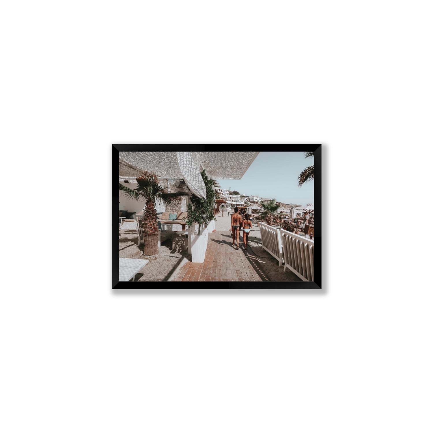 Mitera Kori Mykonos Greek island wall art Medium full-bleed fine art print in black frame