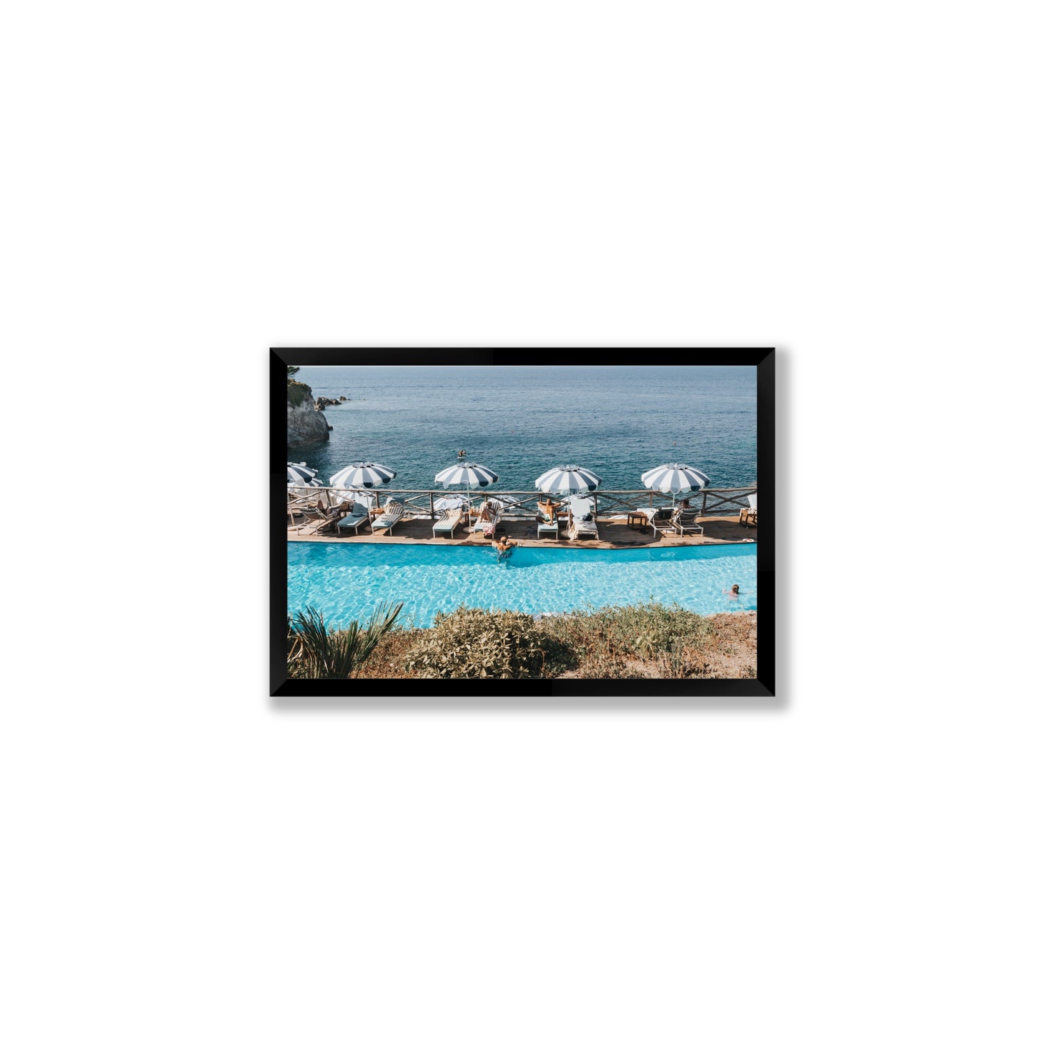 Hues Of Blues fine art print, Ischia, Italy, Medium, Black Frame · Full Bleed, Fine Art Print