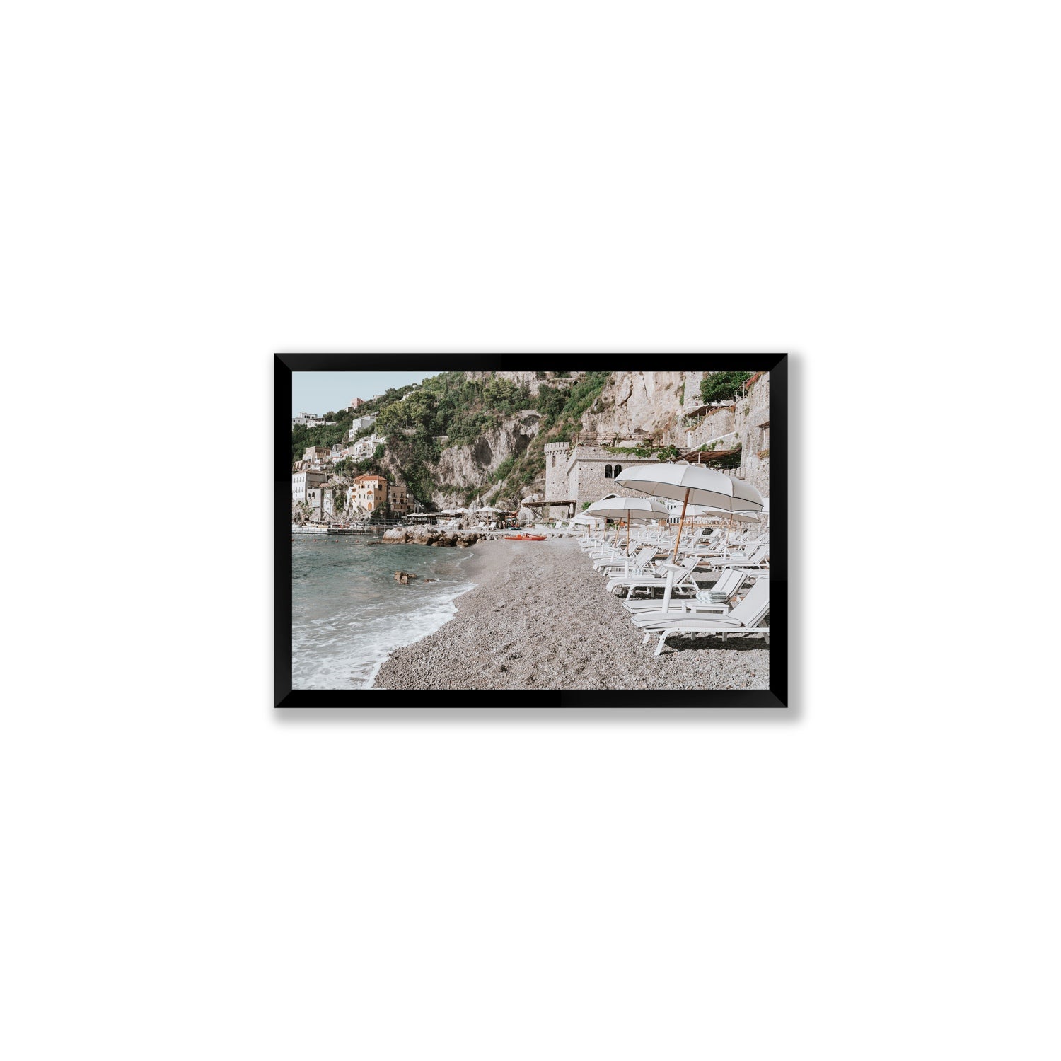Borgo Santandrea fine art print, Amalfi, Italy, Medium, Black Frame · Full Bleed, Fine Art Print