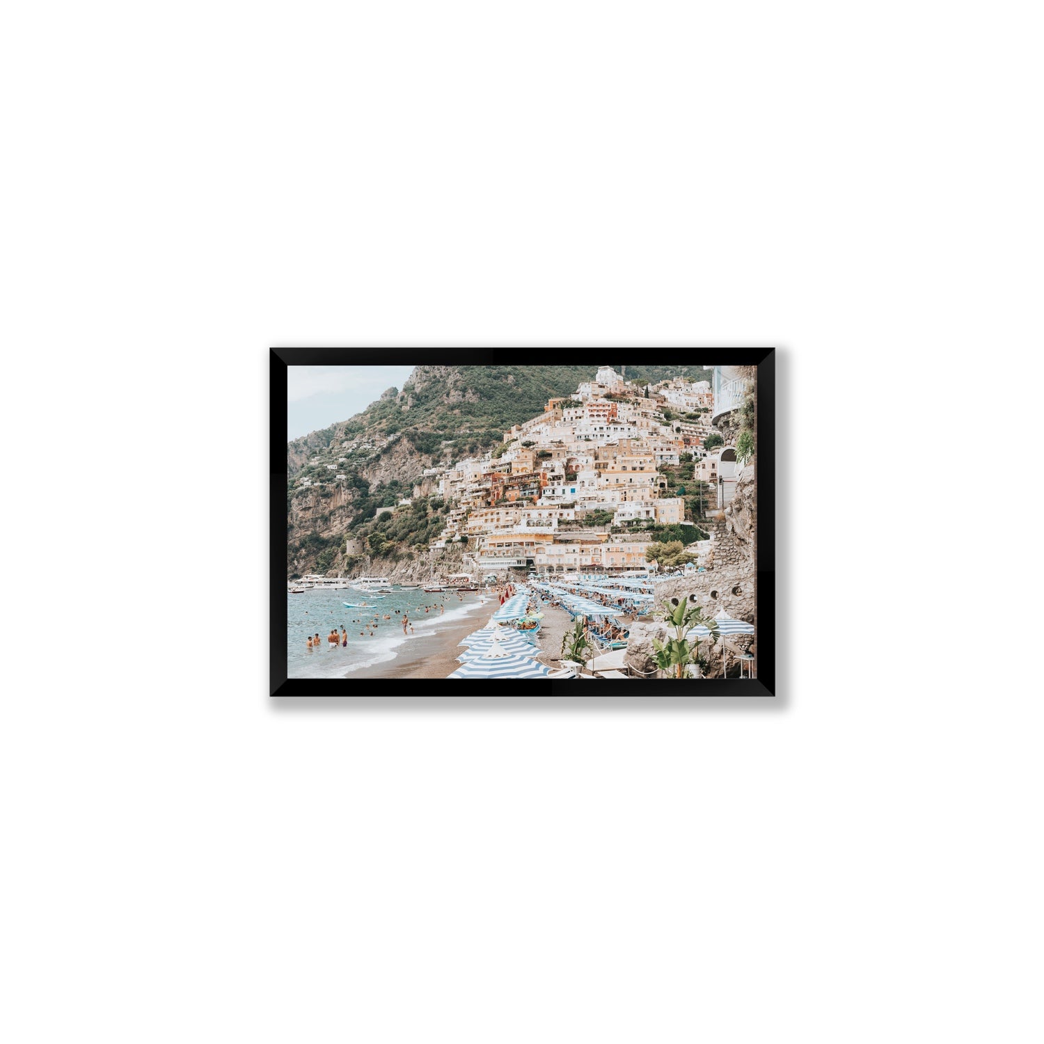 Villagio Sul Mare fine art print, Positano, Italy, Medium, Black Frame · Full Bleed, Fine Art Print