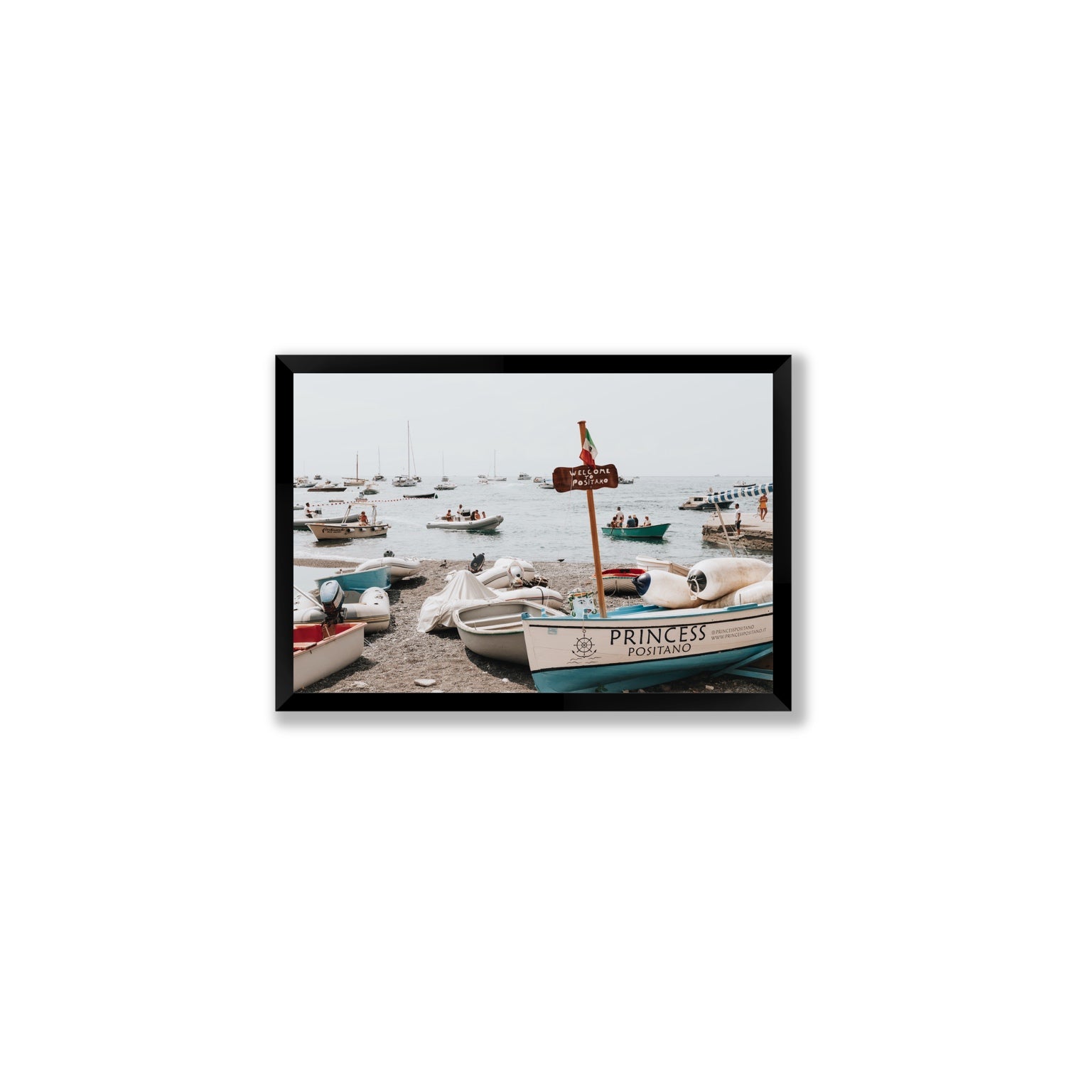 Princess Positano fine art print, Positano, Italy, Medium, Black Frame · Full Bleed, Fine Art Print