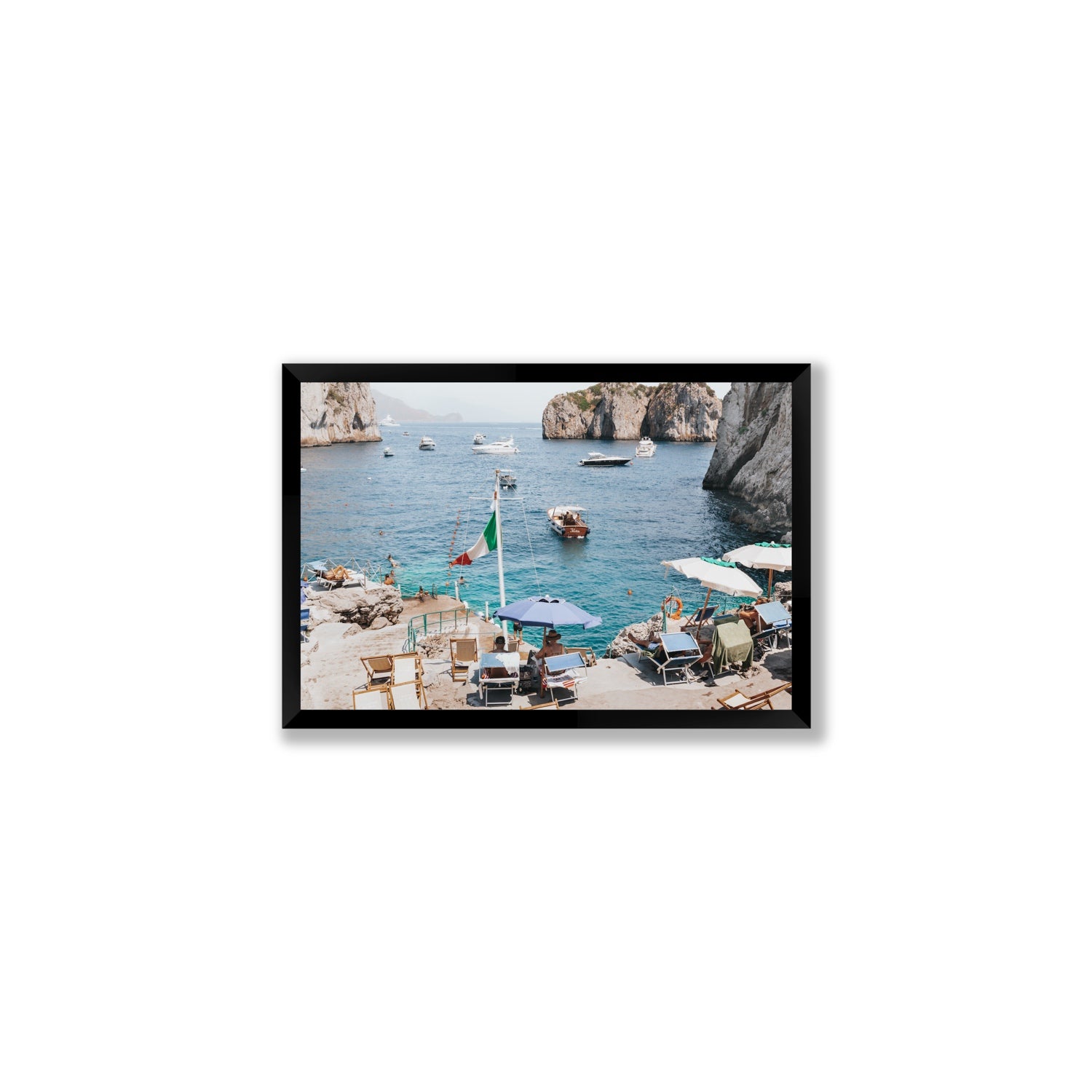 Smooth Sailing fine art print, Capri, Italy, Medium, Black Frame · Full Bleed, Fine Art Print