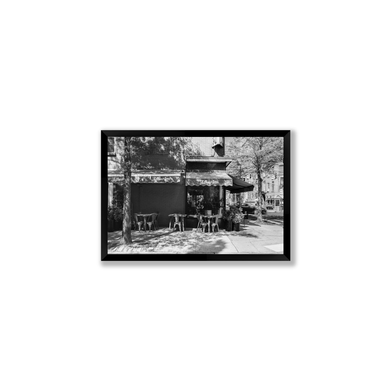 Arthur's Corner New York NYC Restaurant wall art Medium full-bleed fine art print in black frame