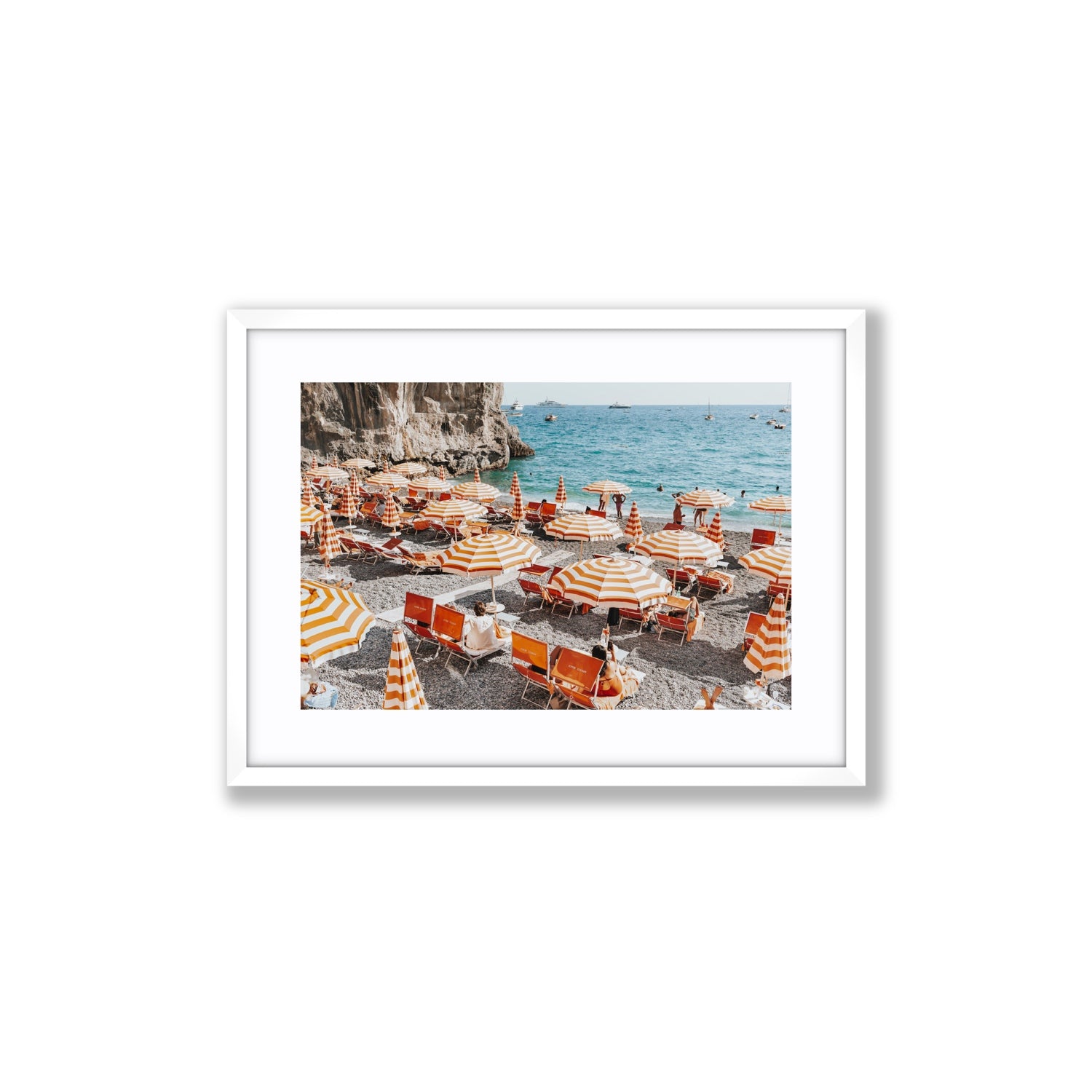 Mango Sorbet fine art print, Positano, Italy, Medium, White Frame · Matboard, Fine Art Print