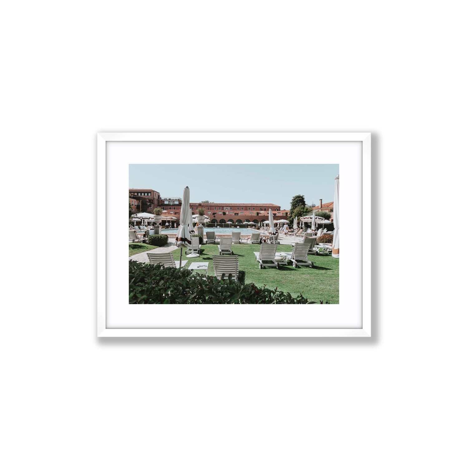 Arrigo Venice Italian wall art Medium fine art print in white frame with matboard