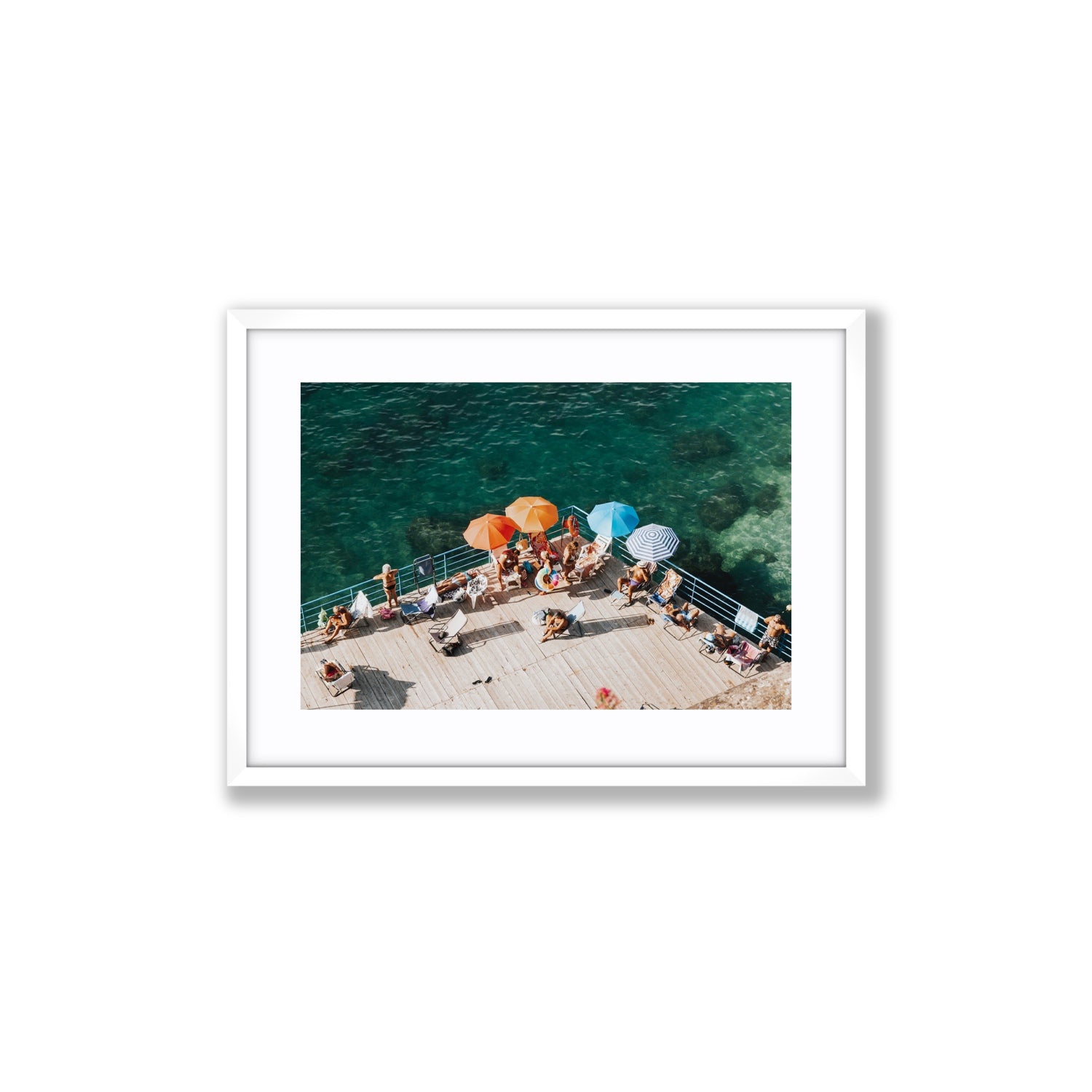 Il Dolce Far Niente Sorrento coastal wall art Medium fine art print in white frame with matboard