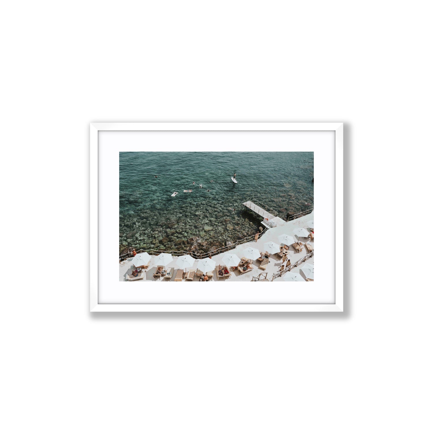Our Tuscan Dream Tuscany Italian wall art Medium fine art print in white frame with matboard