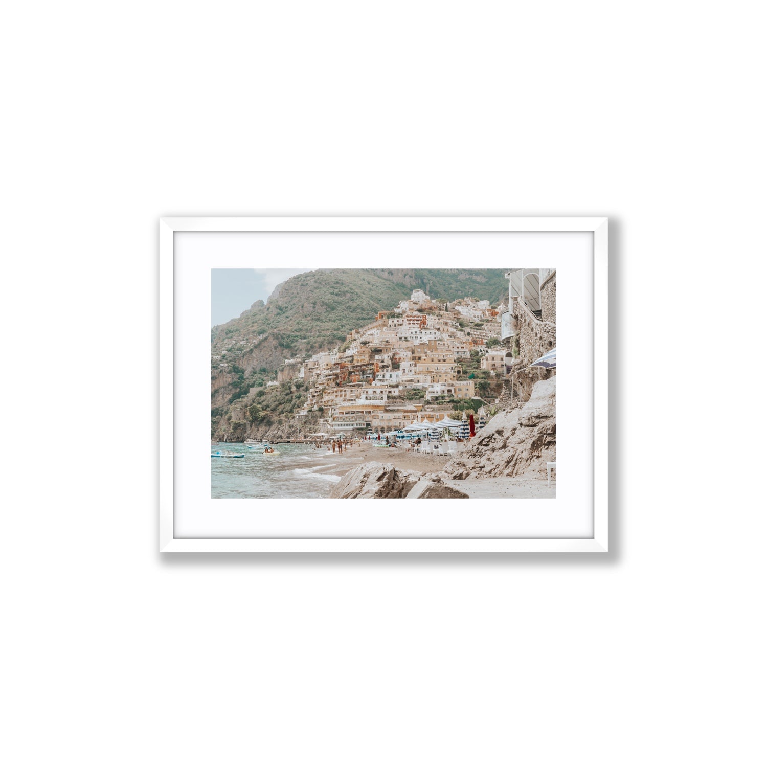 Sogno di Positano fine art print, Positano, Italy, Medium, White Frame · Matboard, Fine Art Print