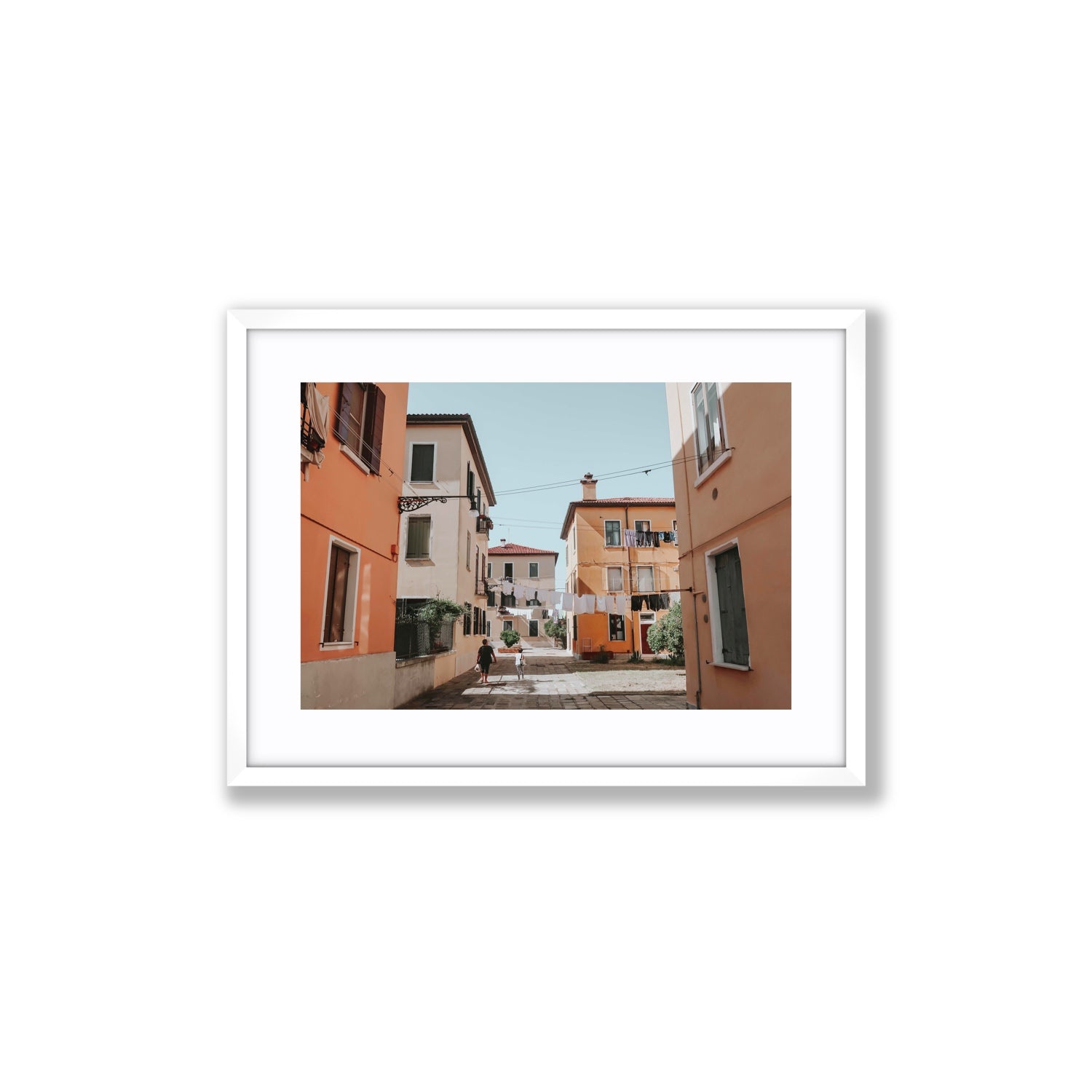 Giorgia Boscolo Venice Italian wall art Medium fine art print in white frame with matboard