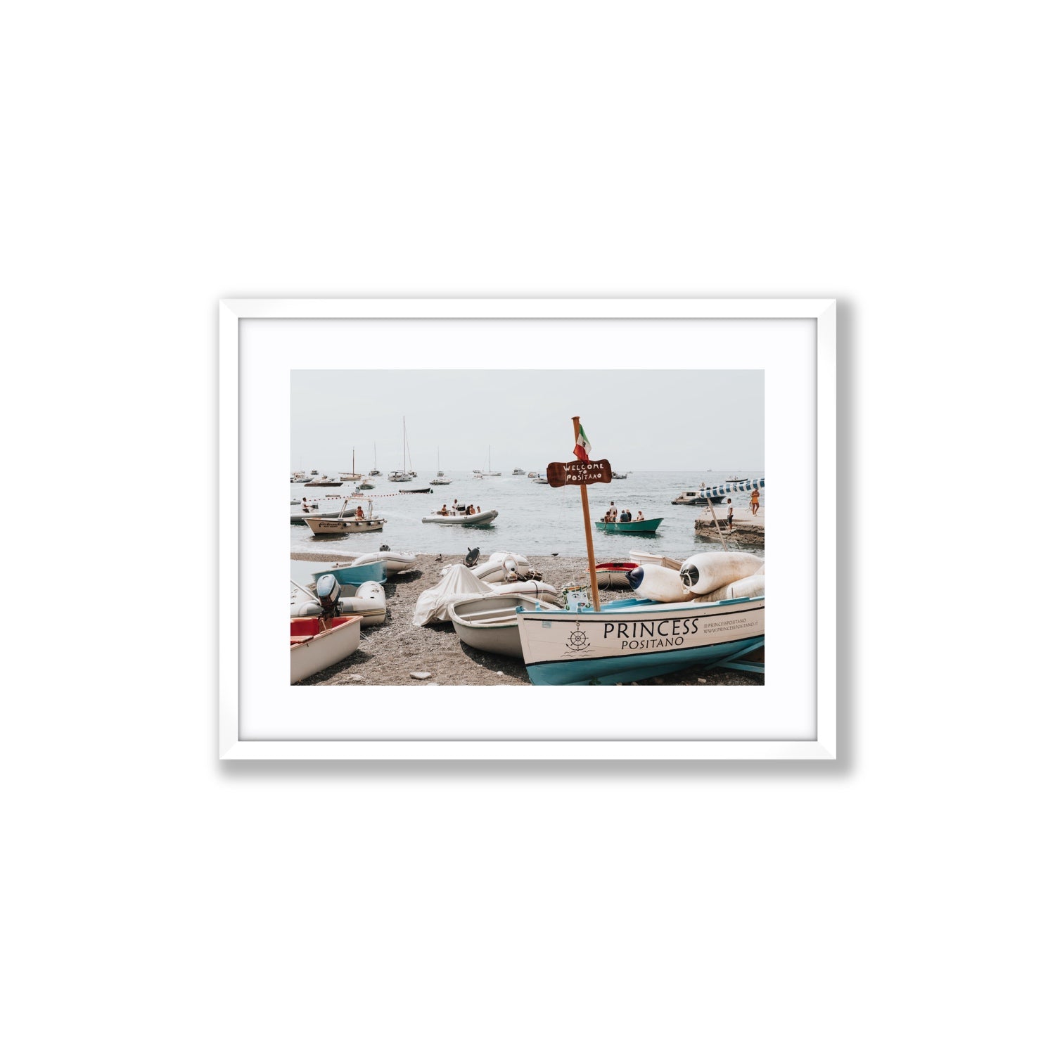 Princess Positano fine art print, Positano, Italy, Medium, White Frame · Matboard, Fine Art Print
