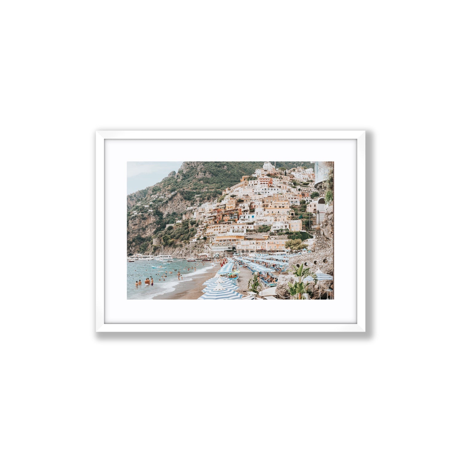 Villagio Sul Mare fine art print, Positano, Italy, Medium, White Frame · Matboard, Fine Art Print