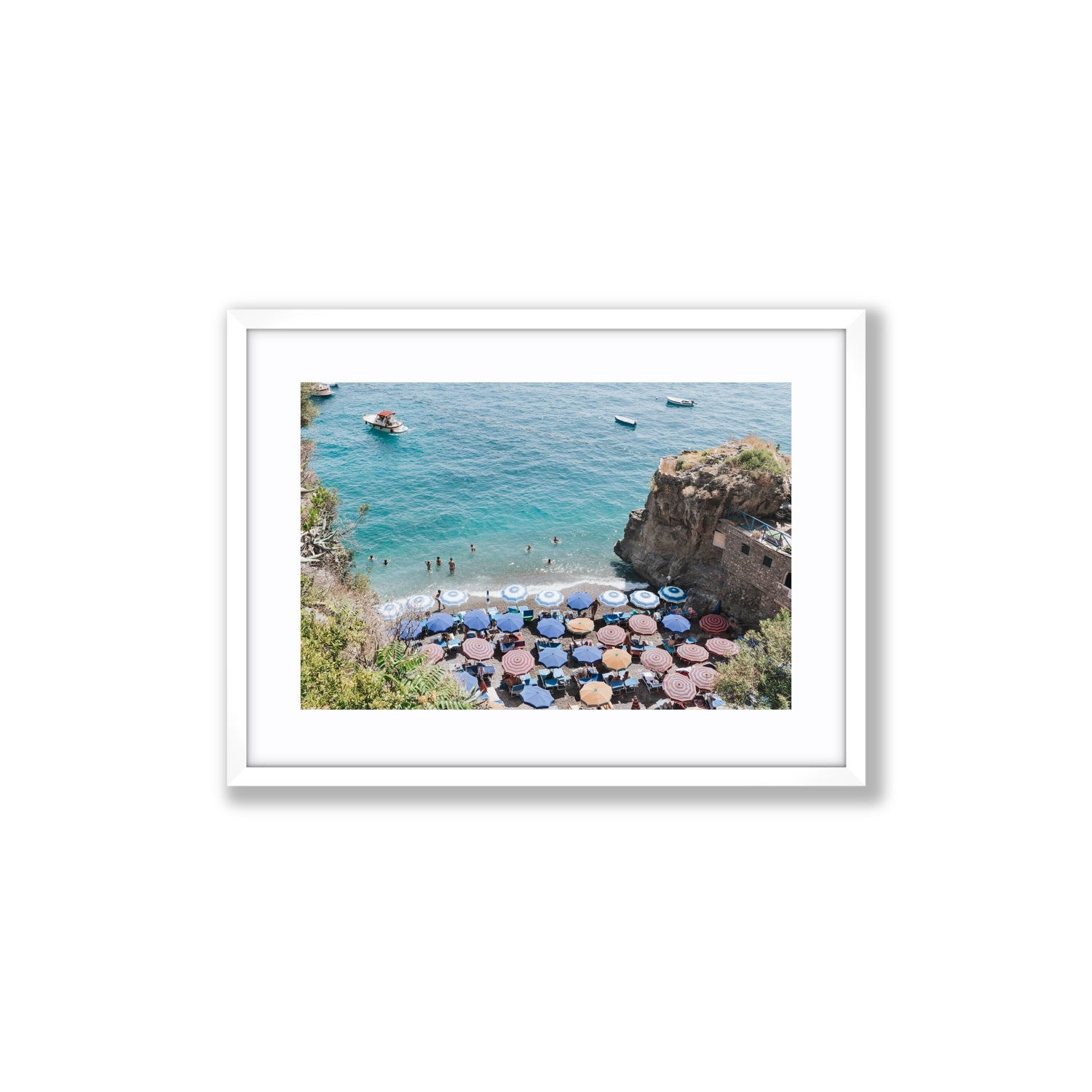 The Cove fine art print, Positano, Italy, Medium, White Frame · Matboard, Fine Art Print