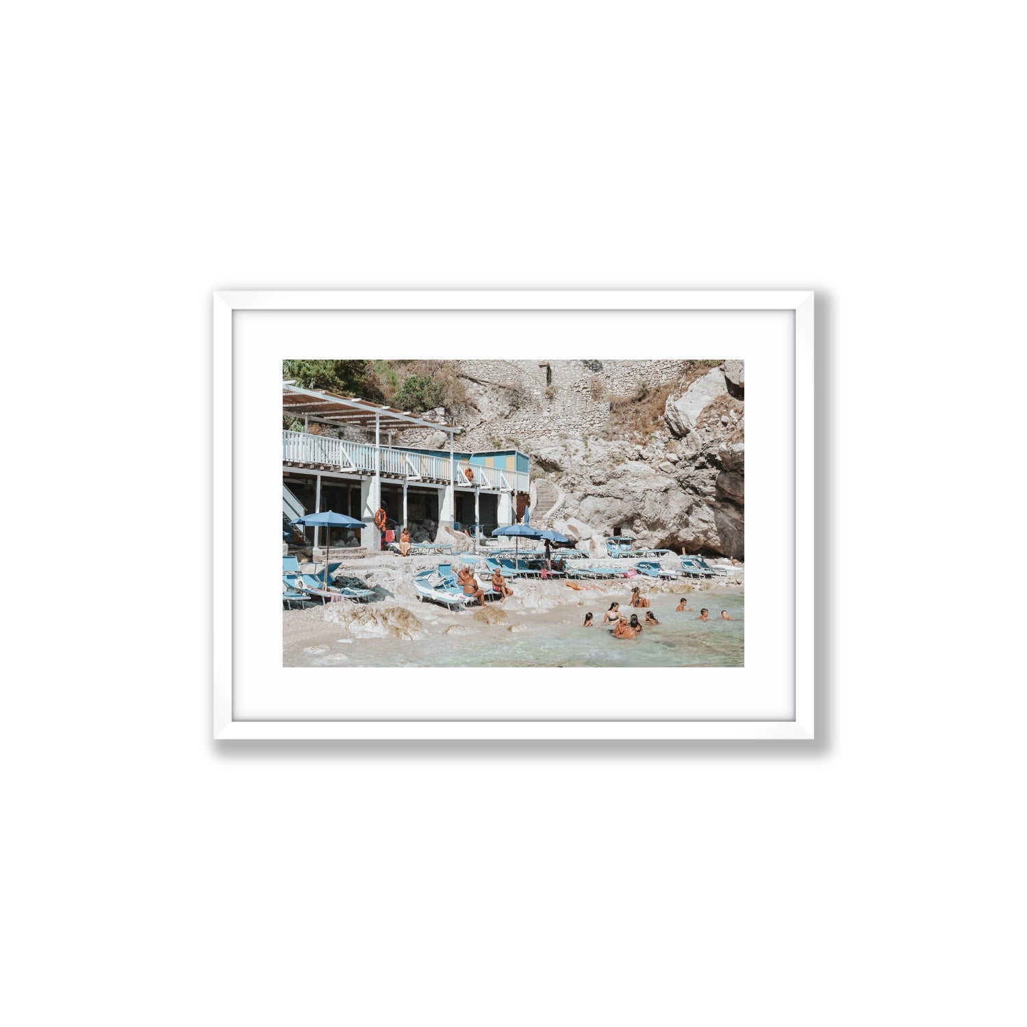Beachside Bronze fine art print, Capri, Italy, Medium, White Frame · Matboard, Fine Art Print