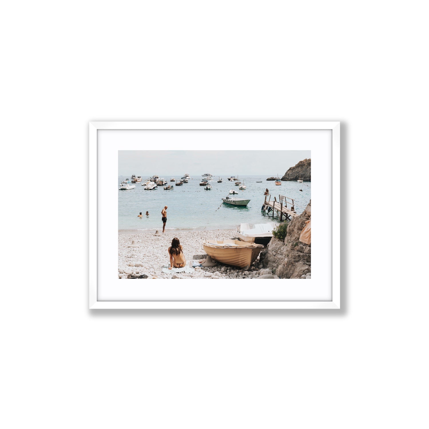 L'Osservatore Nerano wall art Medium fine art print in white frame with matboard