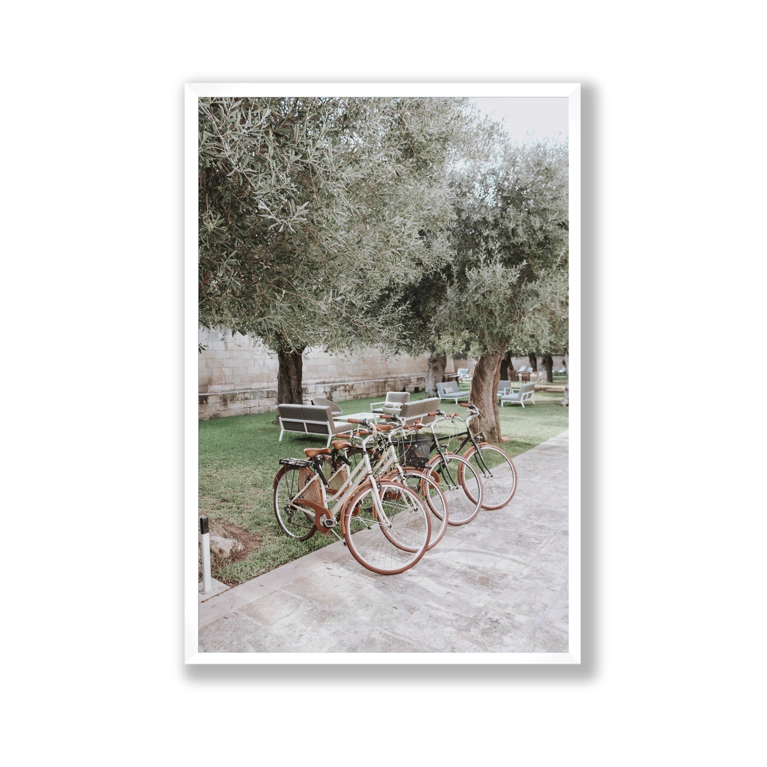 Classic Cruisers Puglia wall art Gallery full-bleed fine art print in white frame