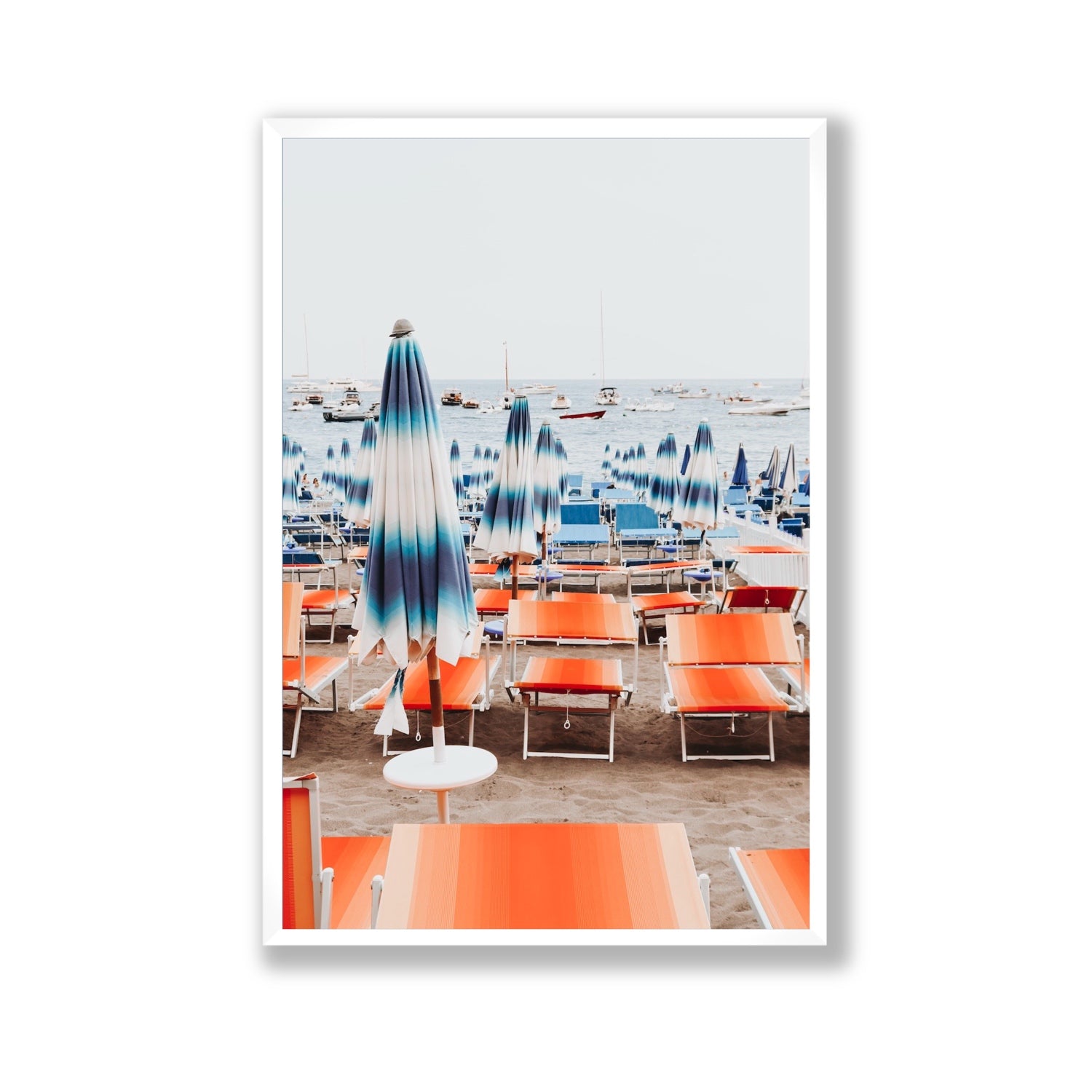 Orange Crush fine art print, Positano, Italy, Gallery, White Frame · Full Bleed, Fine Art Print