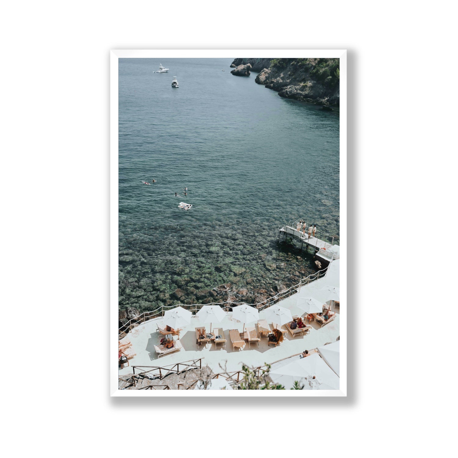 Until The Sun Goes Down Tuscany Italian decor wall art Gallery full-bleed fine art print in white frame