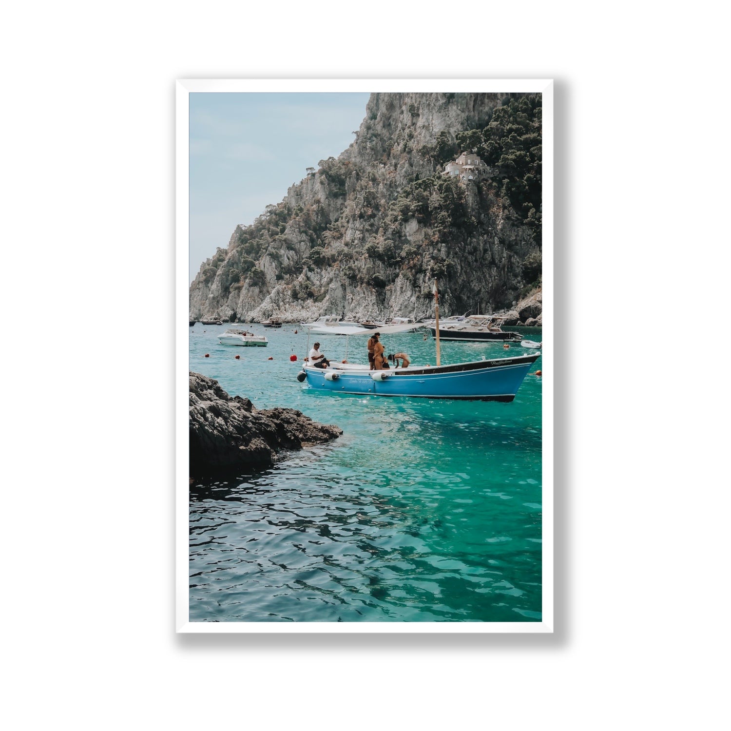 Emerald Escape fine art print, Capri, Italy, Gallery, White Frame · Full Bleed, Fine Art Print