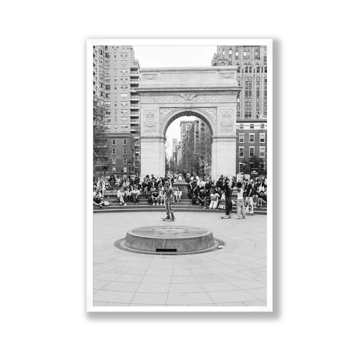 Concrete Conqueror New York NYC Skateboard wall art Gallery full-bleed fine art print in white frame