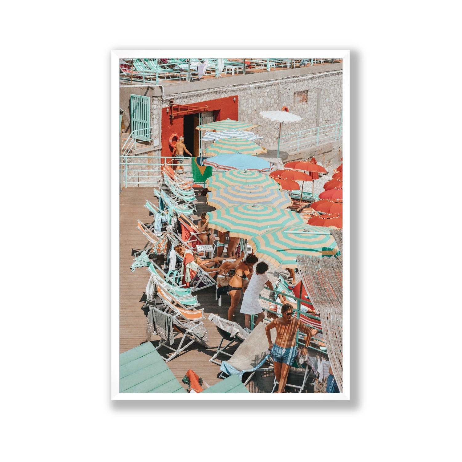 Colourful Canopy fine art print, Capri, Italy, Gallery, White Frame · Full Bleed, Fine Art Print