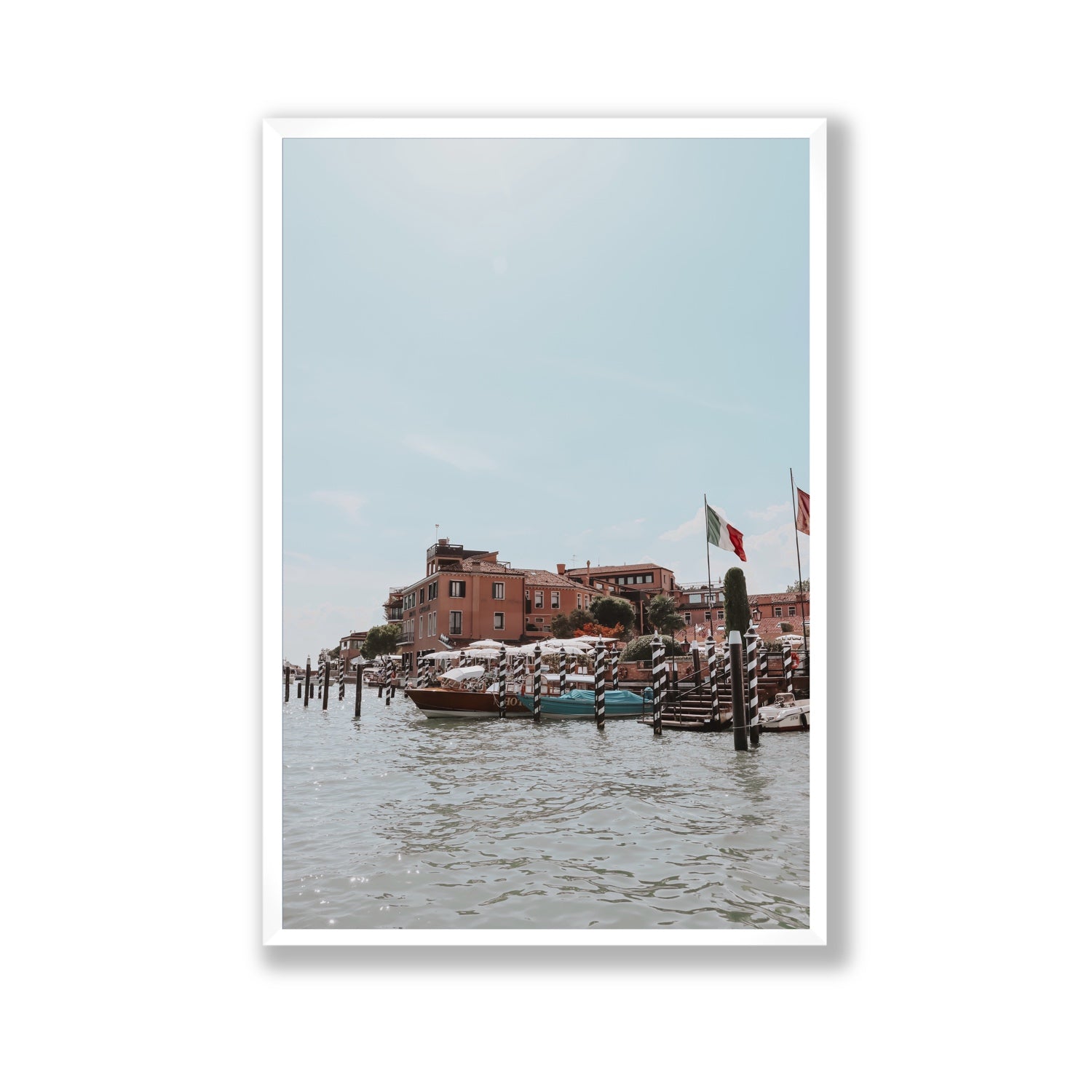 Giudecca Island Venice wall art Gallery full-bleed fine art print in white frame