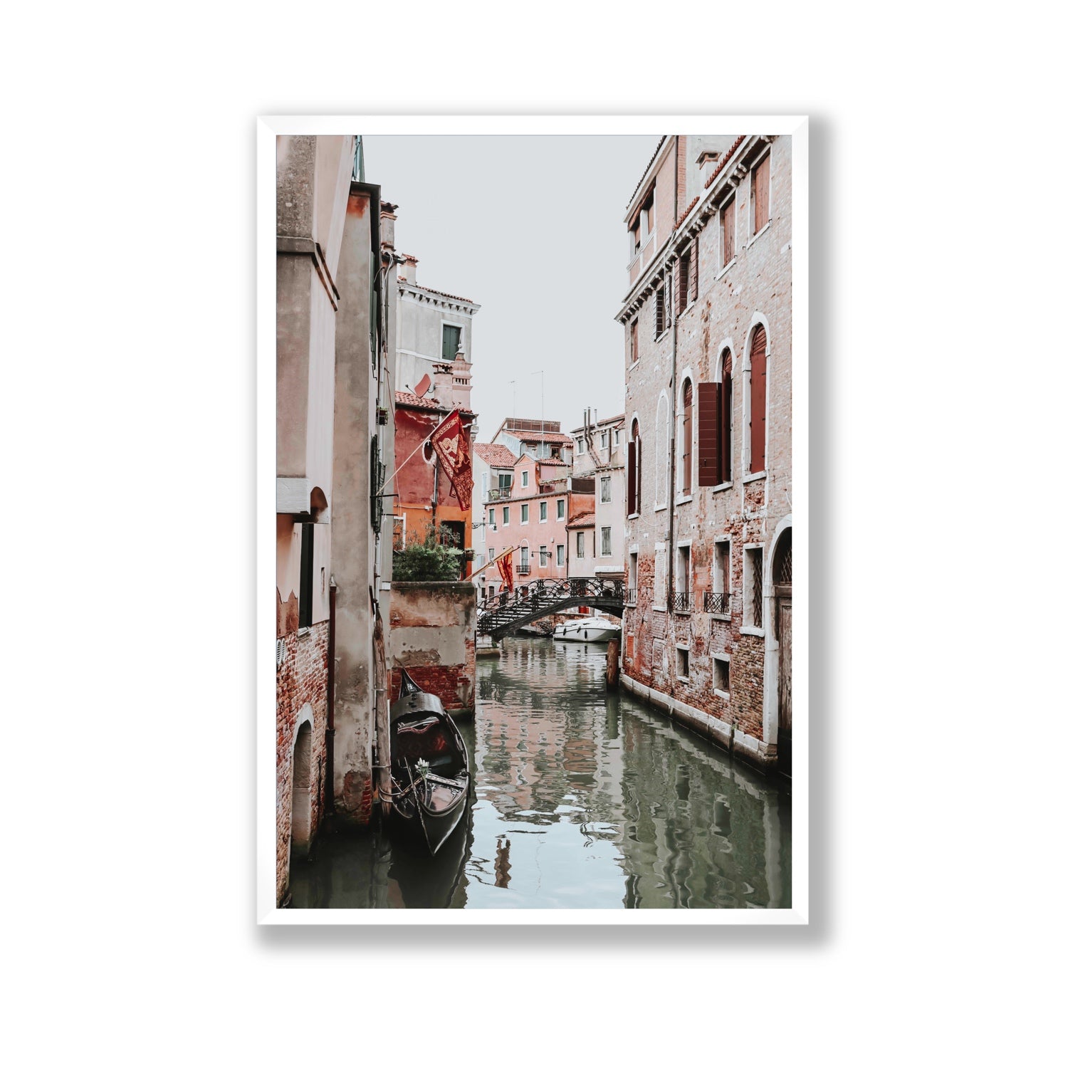 Laguna Veneta Venice Italian wall art Gallery full-bleed fine art print in white frame
