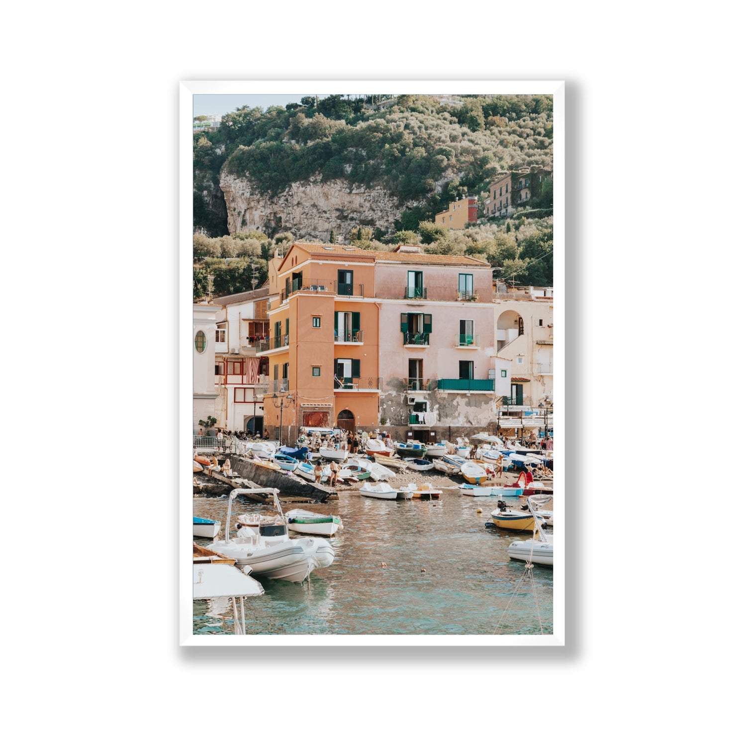 Boatyard Bliss fine art print, Sorrento, Italy, Gallery, White Frame · Full Bleed, Fine Art Print