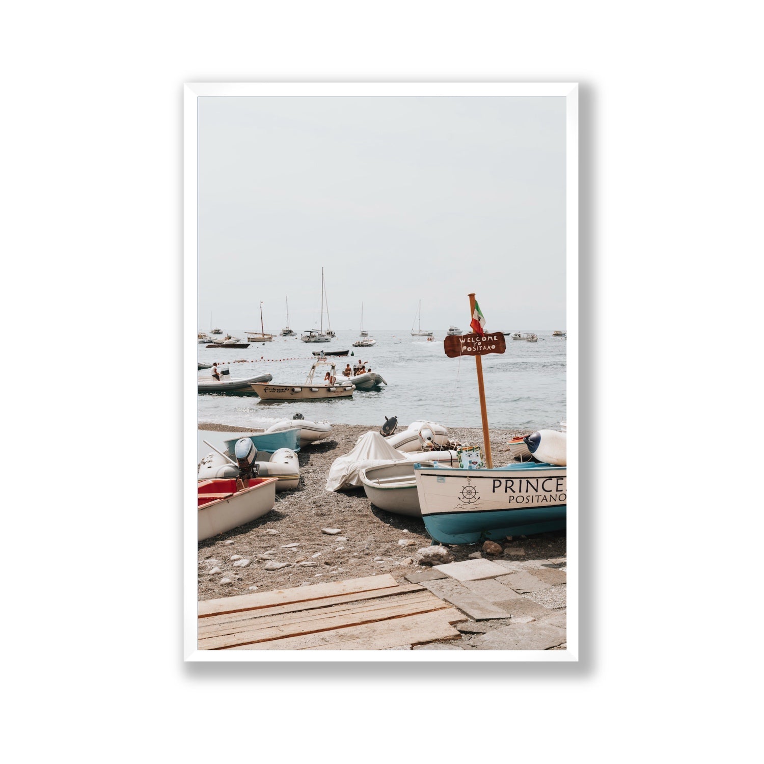 Coming Home fine art print, Positano, Italy, Gallery, White Frame · Full Bleed, Fine Art Print