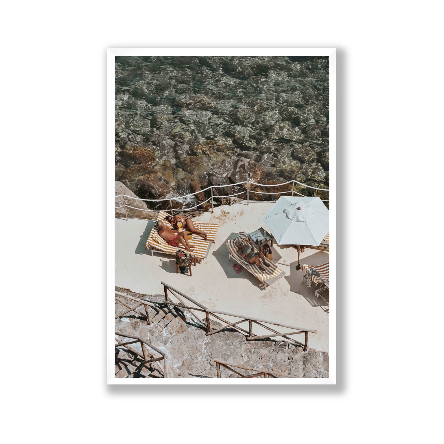 Lounge Lizards Tuscany Italian decor wall art Gallery full-bleed fine art print in white frame