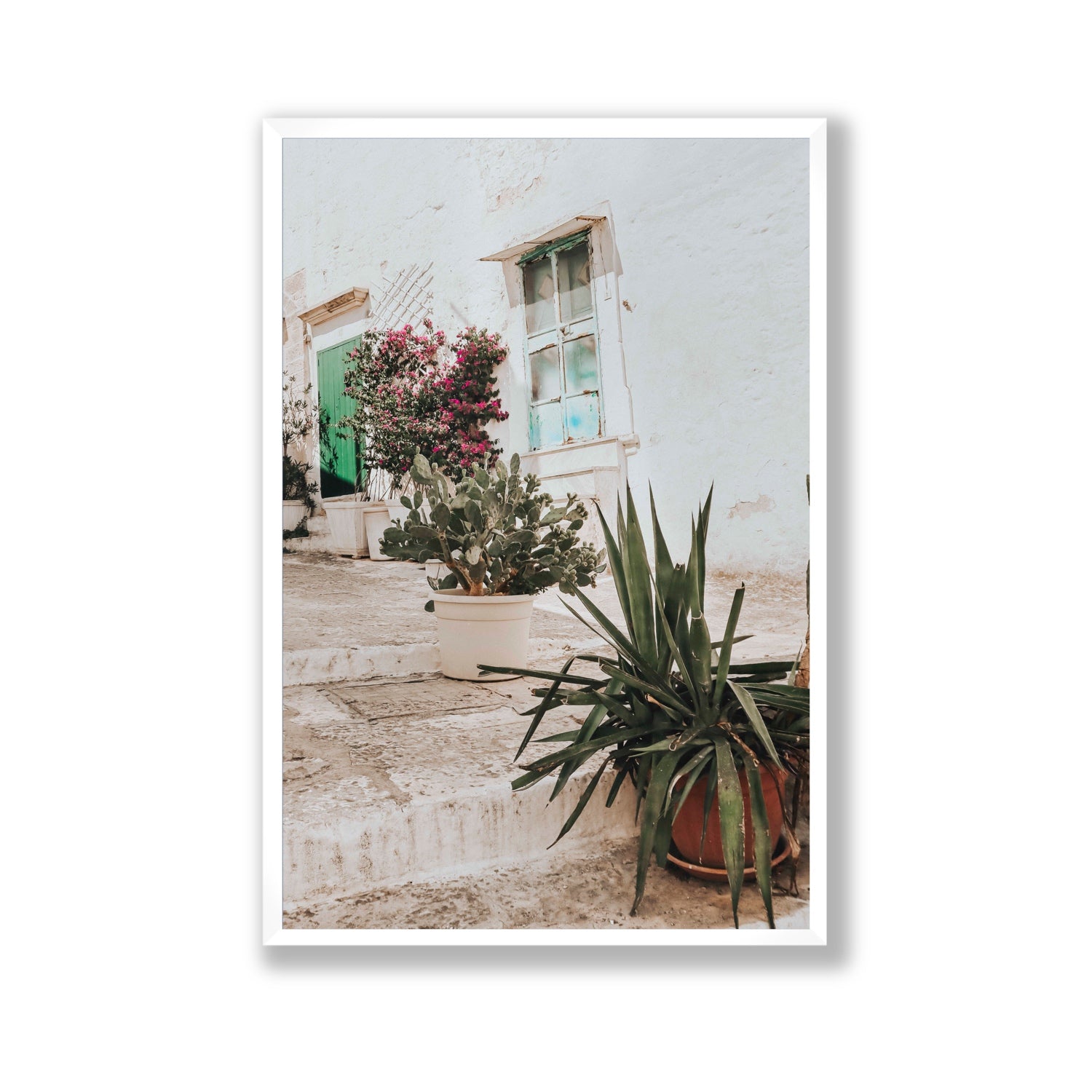 Giardino Segreto Puglia Ostuni wall art Gallery full-bleed fine art print in white frame