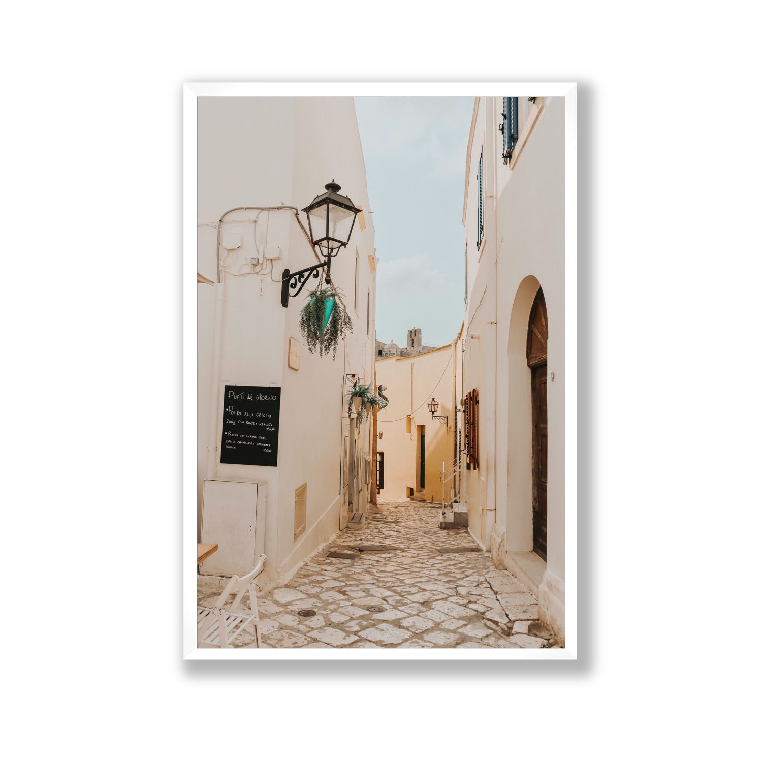 Twilight Passage Puglia Italian wall art Gallery full-bleed fine art print in white frame