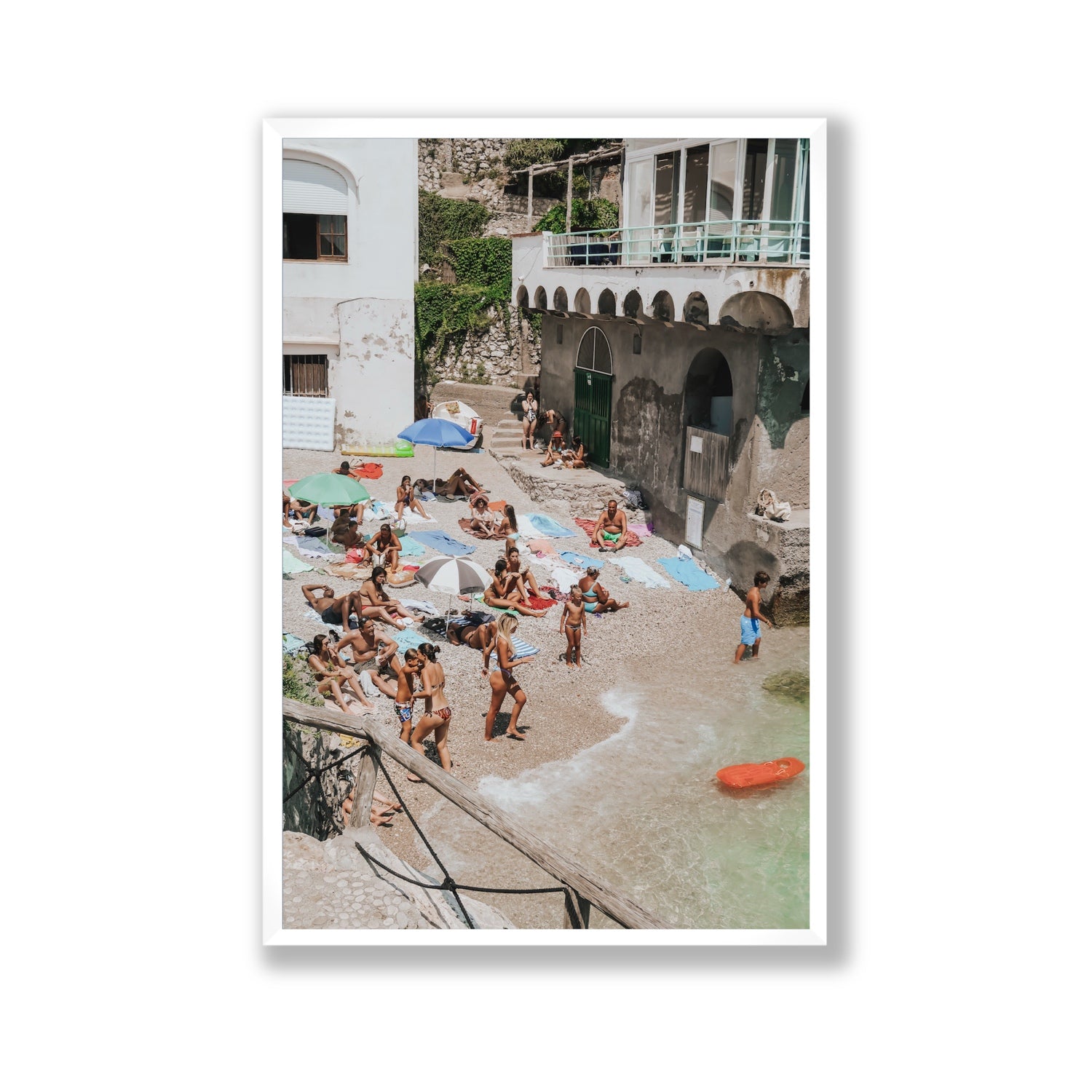 The Sunbathers Oasis fine art print, Capri, Italy, Gallery, White Frame · Full Bleed, Fine Art Print